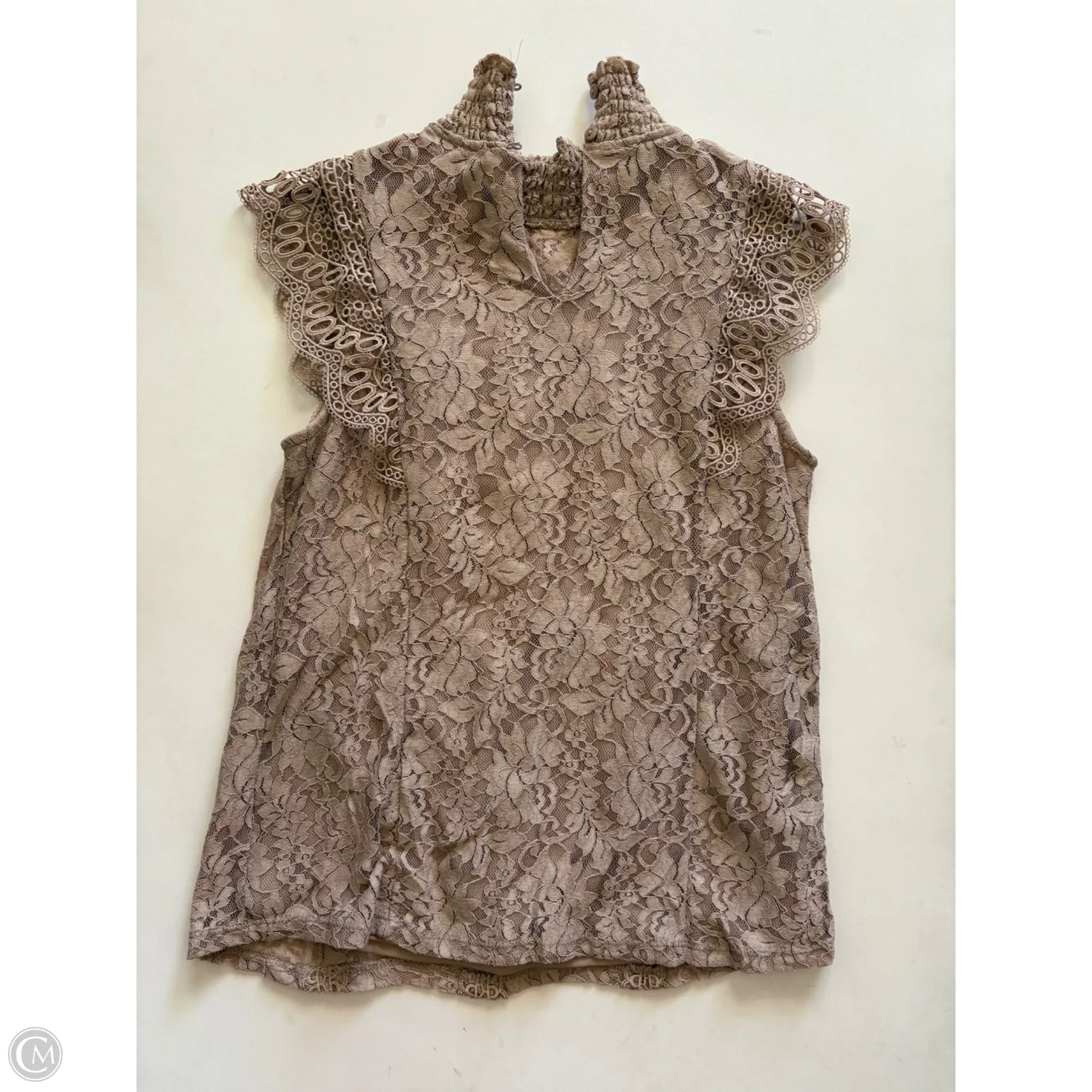 Top Sleeveless By Cable And Gauge In Brown, Size: S - Image 2