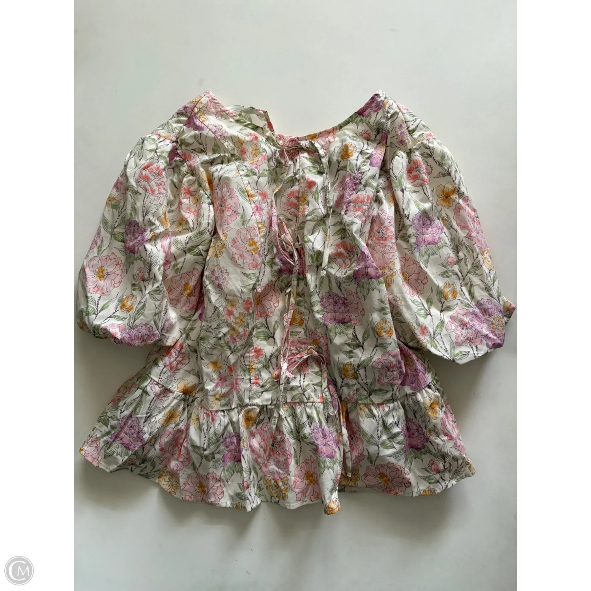 Top Short Sleeve By Melloday In Floral Print, Size: S - Image 1
