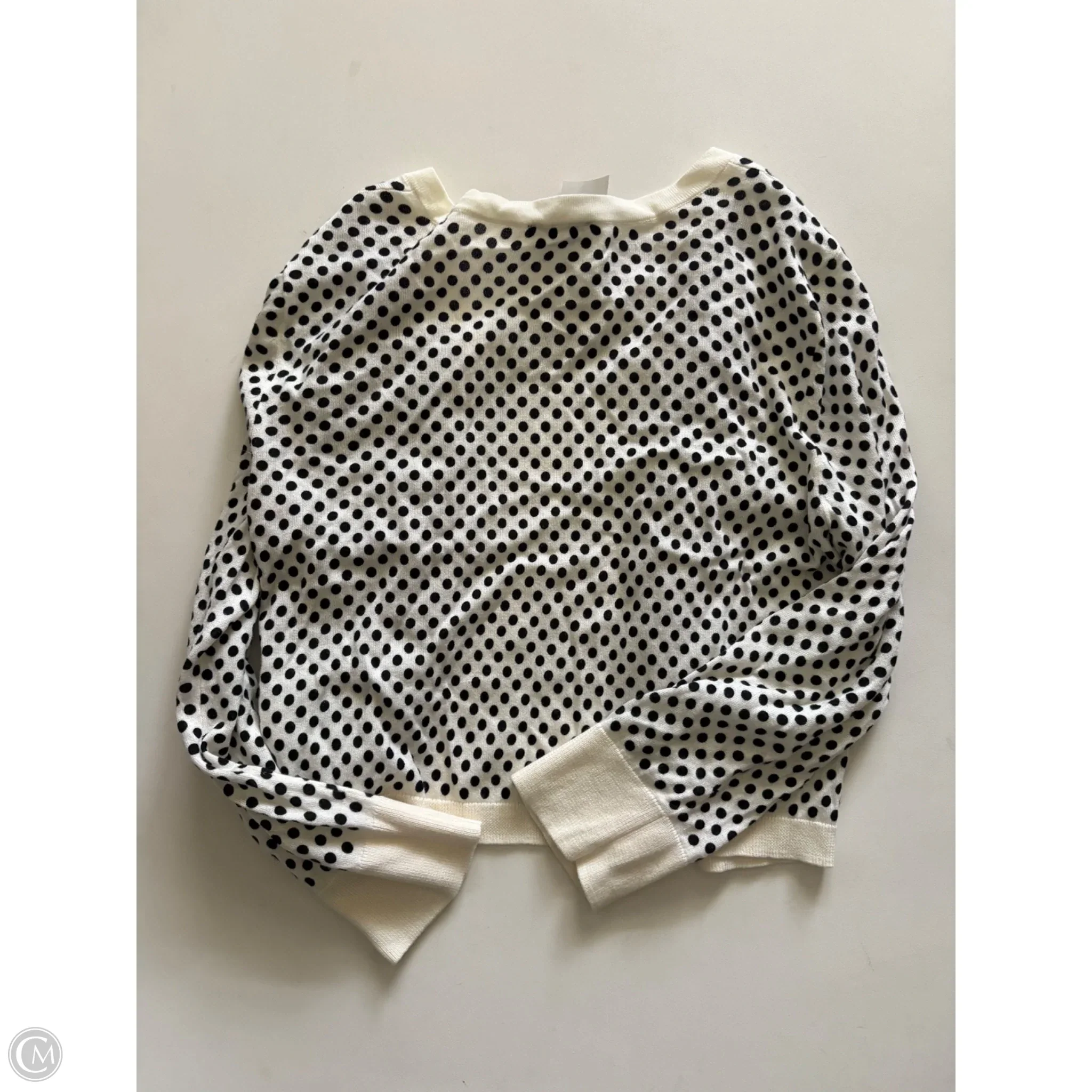 Sweater Cardigan By Talbots In Polkadot Pattern, Size: M - Image 2