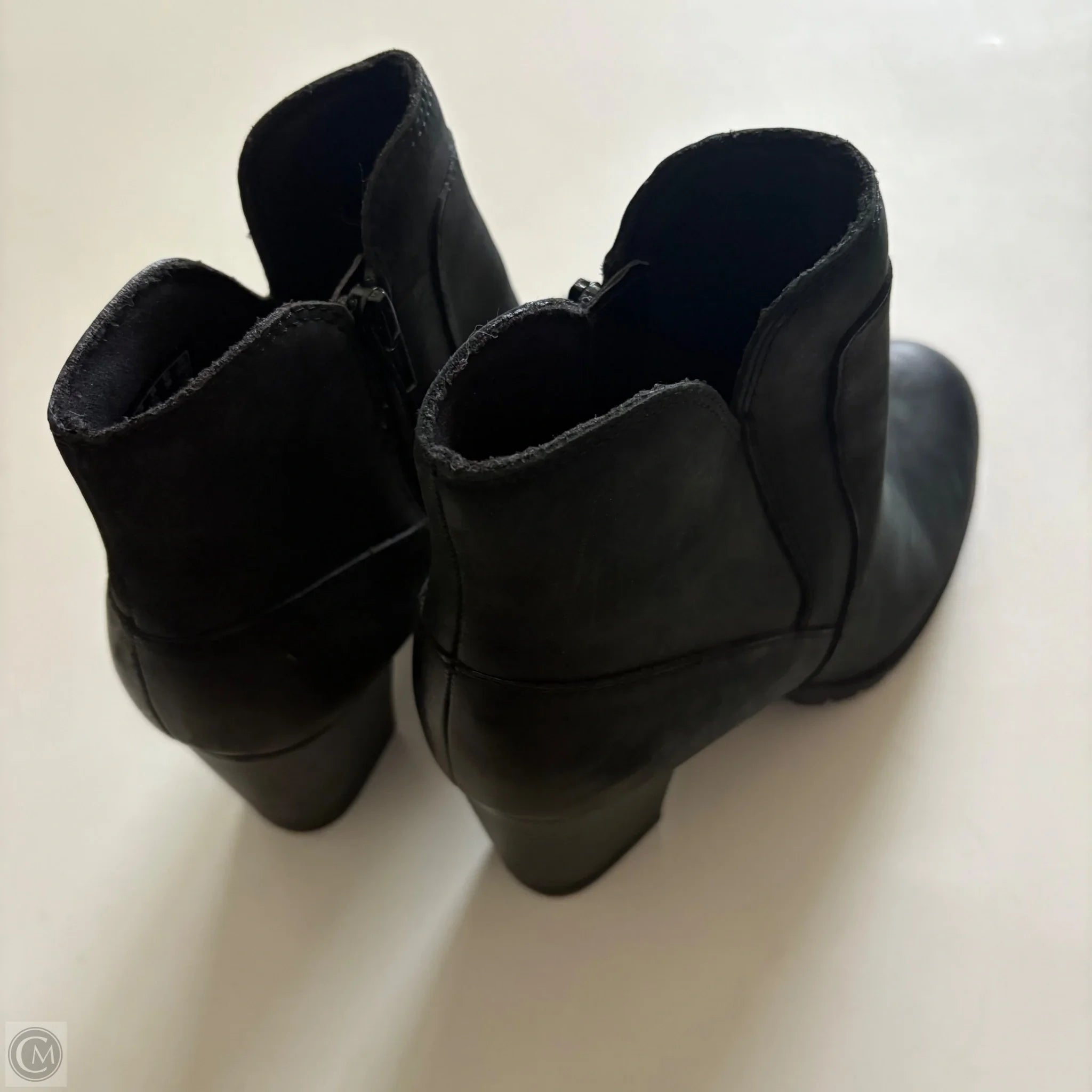 Boots Ankle Heels By Clarks In Black, Size: 7.5 - Image 2
