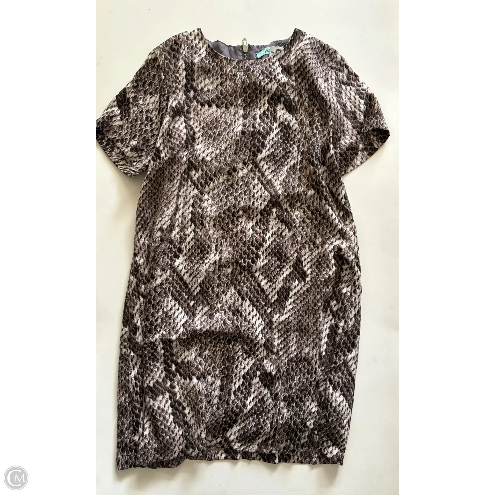 Dress Casual Midi By Karlie In Animal Print, Size: L - Image 1