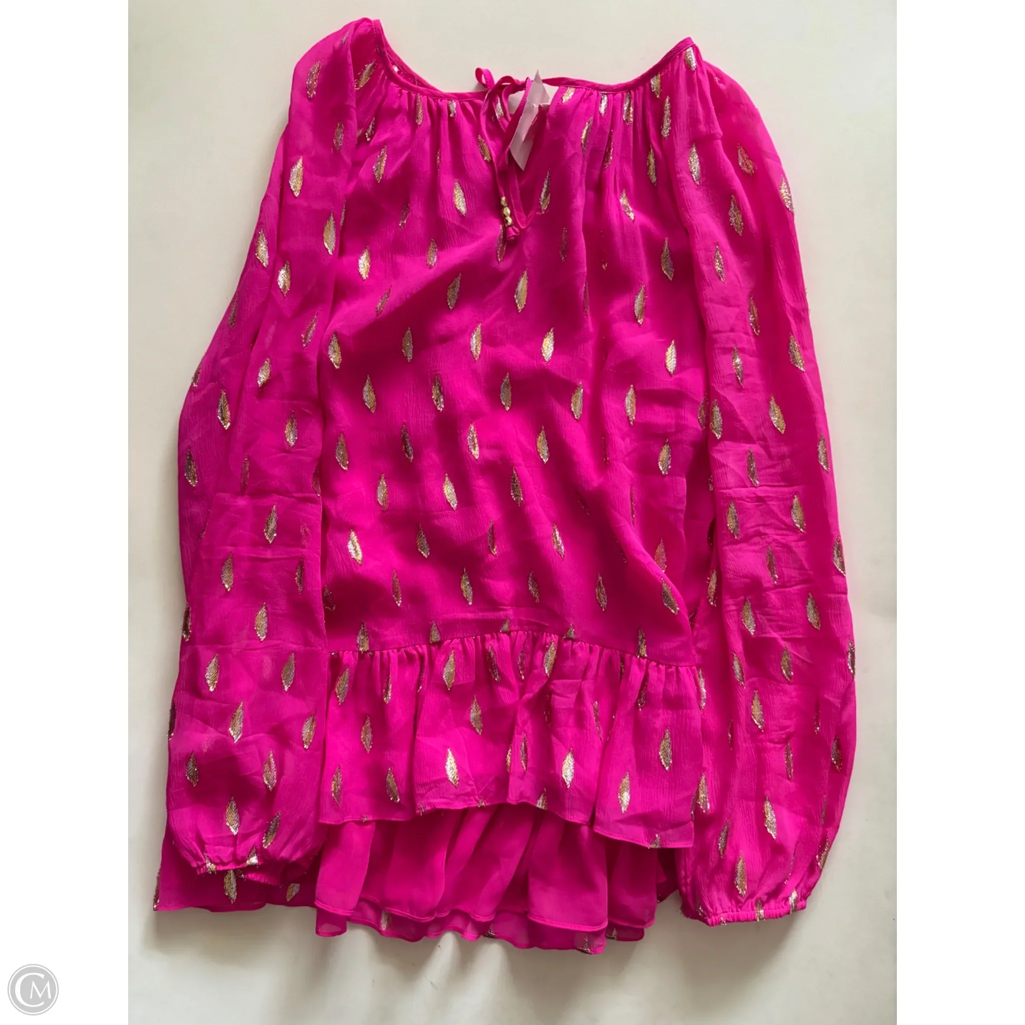 Blouse Designer By Lilly Pulitzer In Pink, Size: L - Image 1