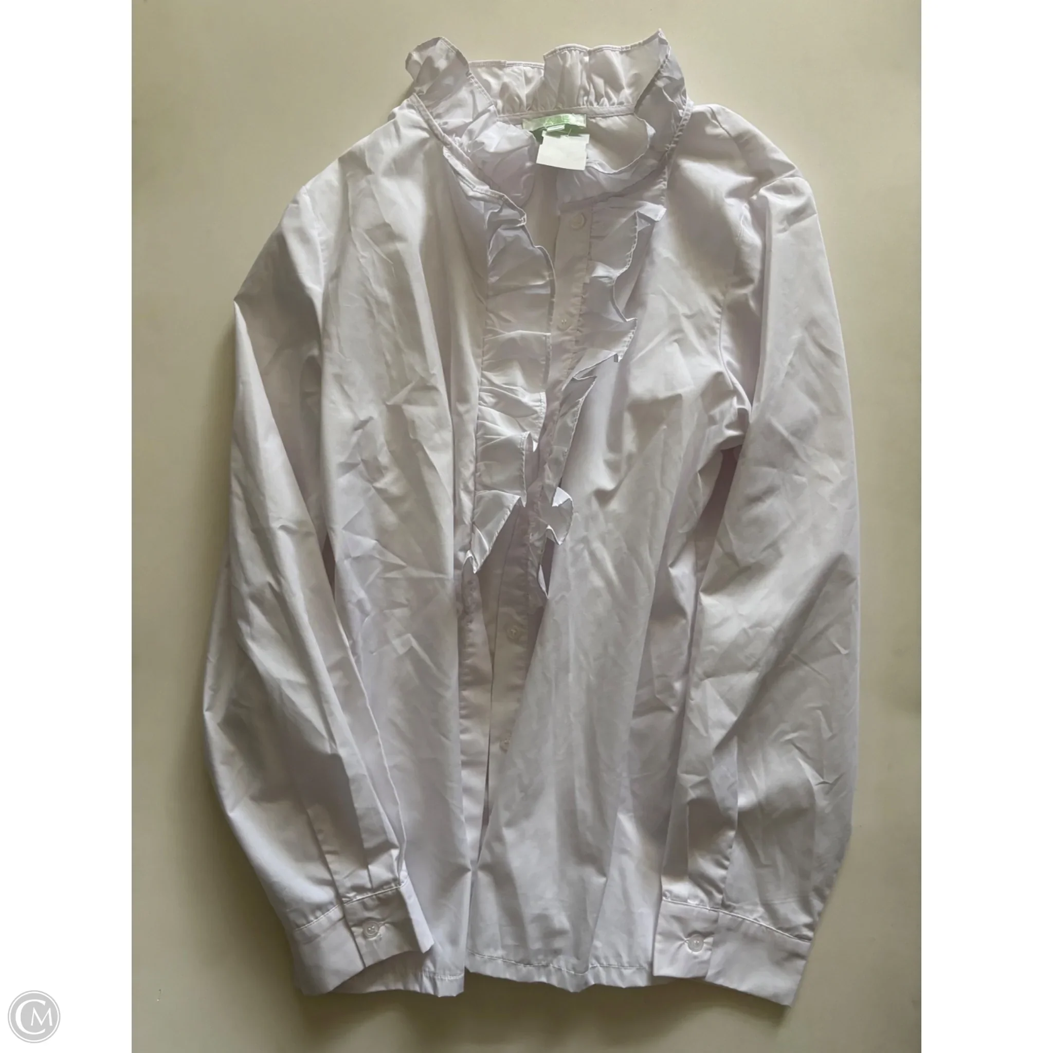 Top Long Sleeve By Jade In White, Size: L - Image 1