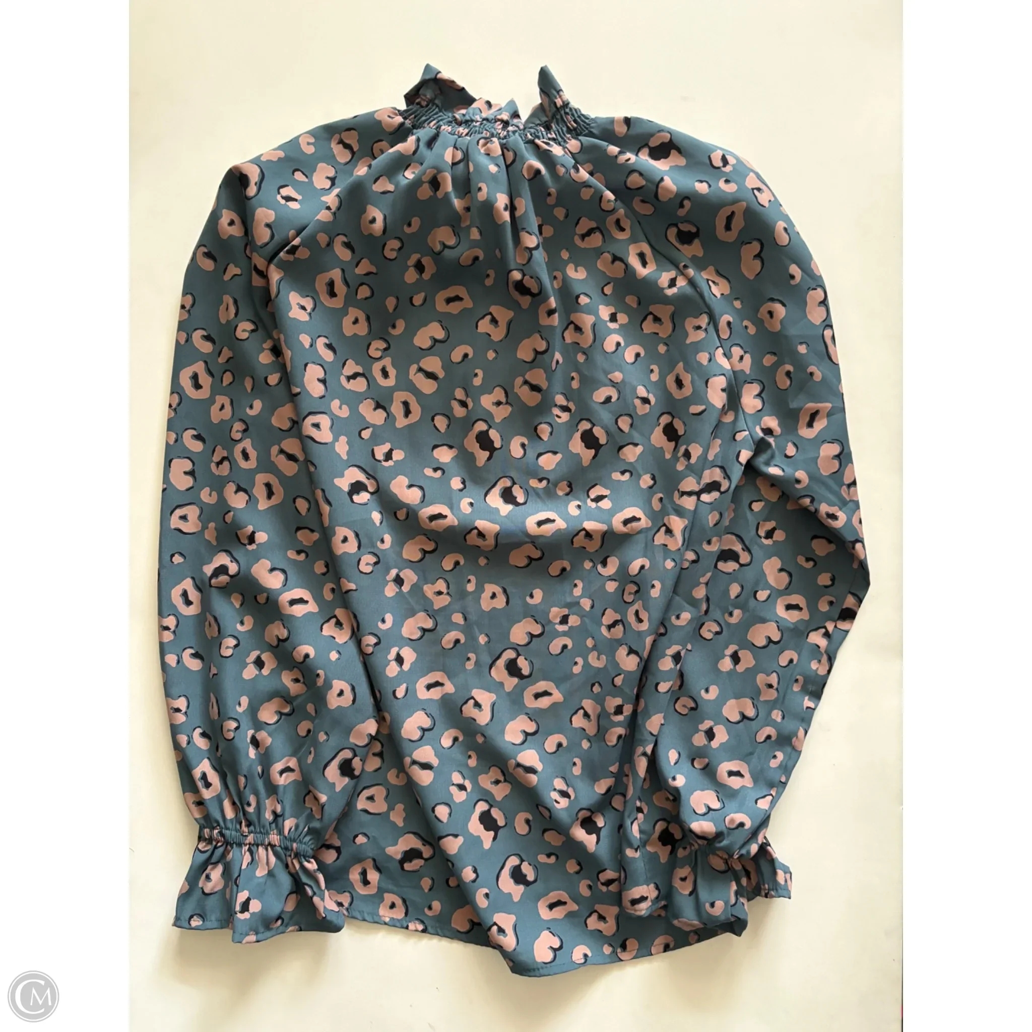Blouse Long Sleeve By Karlie In Animal Print, Size: M - Image 2