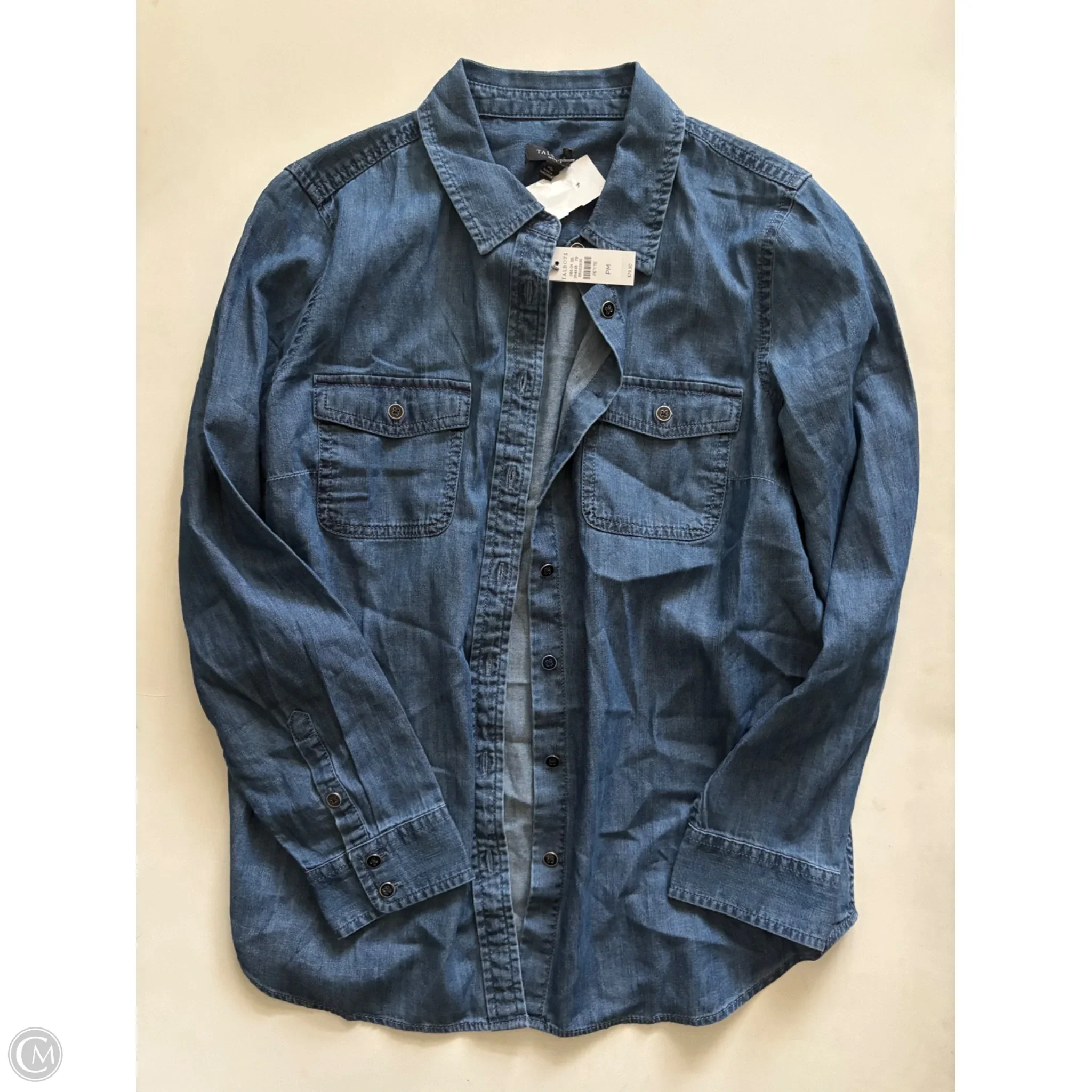 Top Long Sleeve By Talbots In Blue, Size: Mp - Image 1