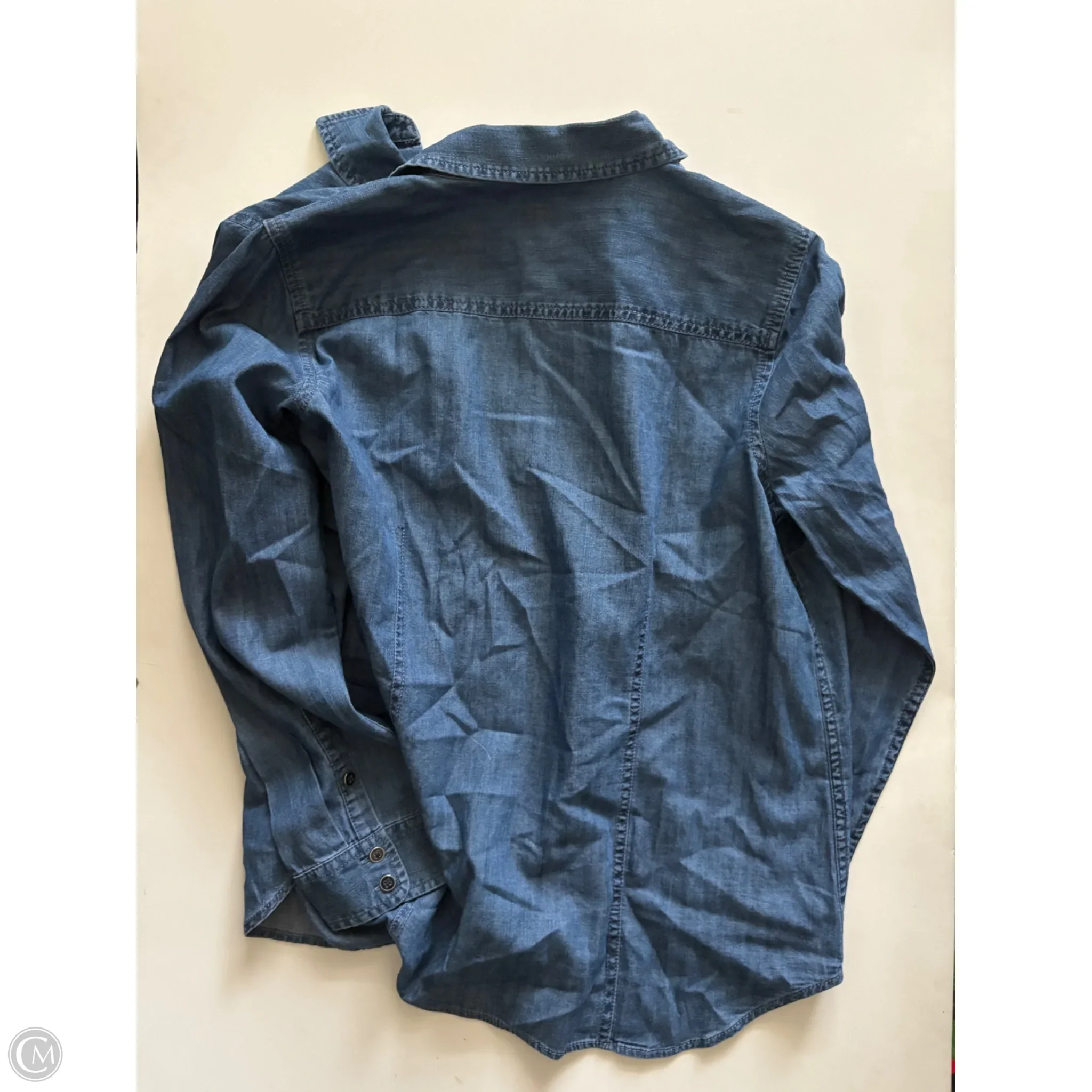 Top Long Sleeve By Talbots In Blue, Size: Mp - Image 2