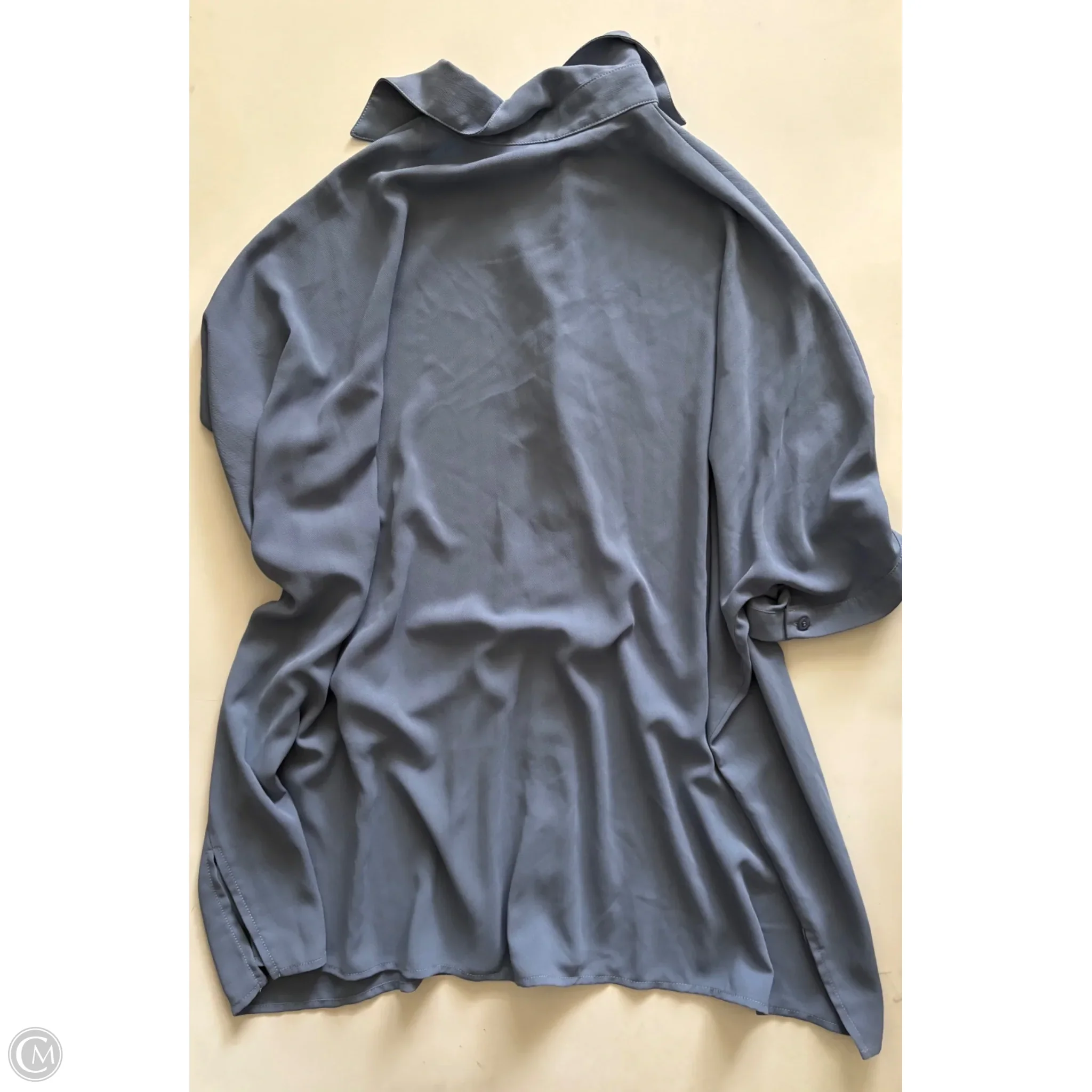 Blouse Long Sleeve By Jade In Blue, Size: M - Image 2