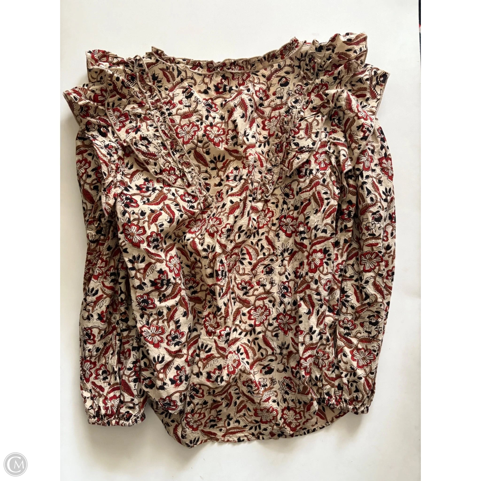 Top Long Sleeve By Anna Cate In Floral Print, Size: L - Image 2