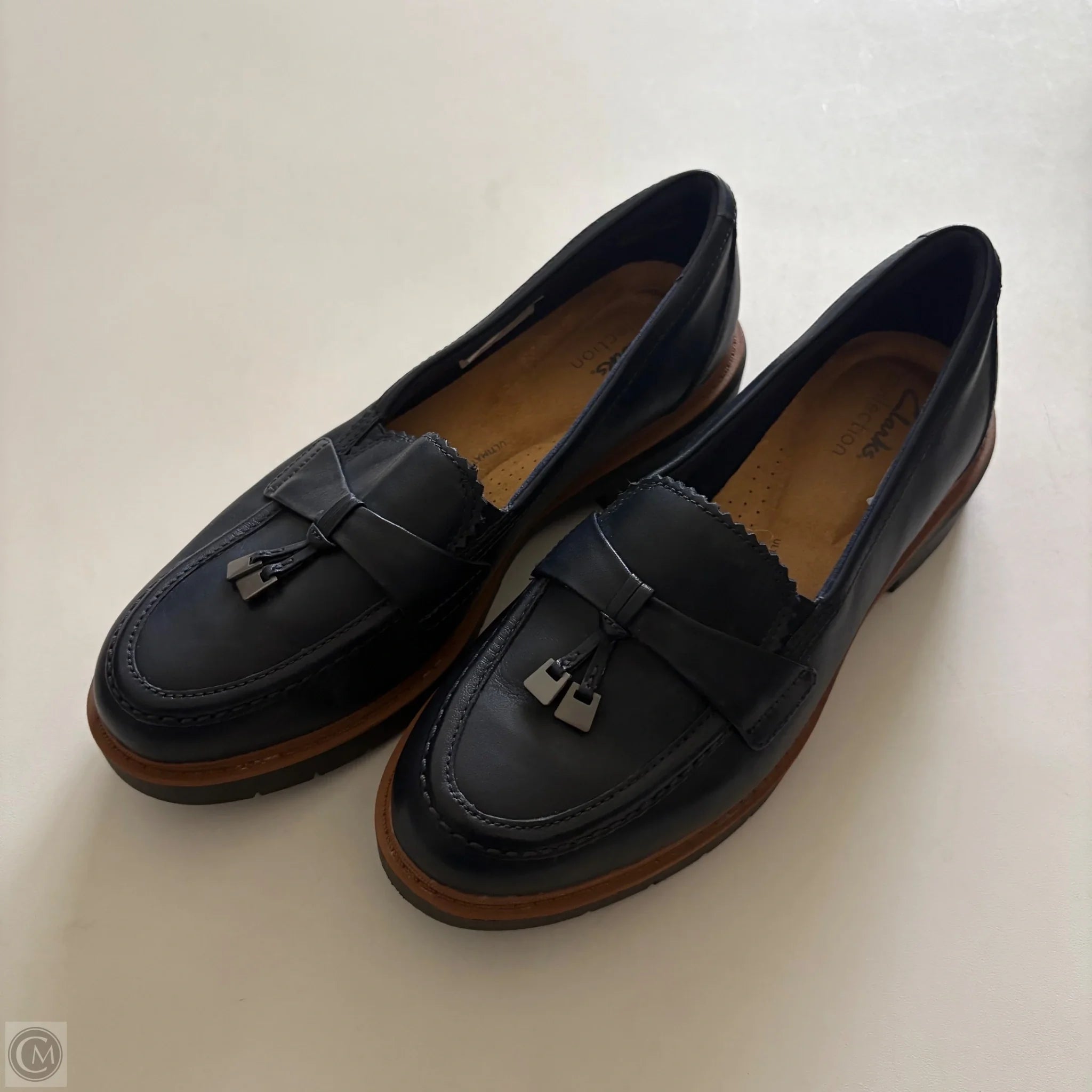 Shoes Heels Block By Clarks In Navy, Size: 8