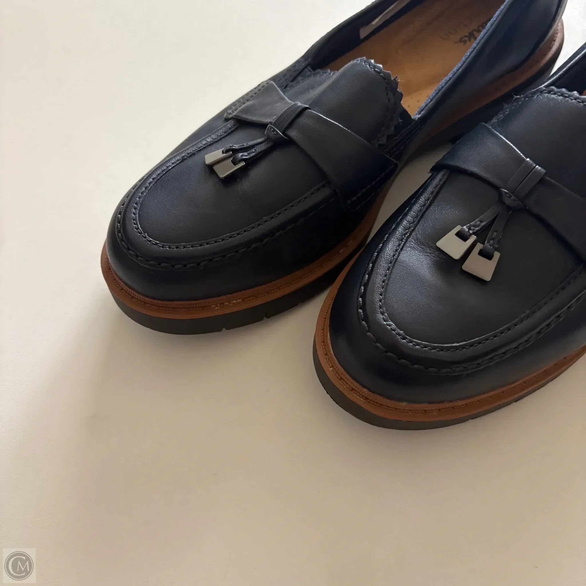 Shoes Heels Block By Clarks In Navy, Size: 8 - Image 3