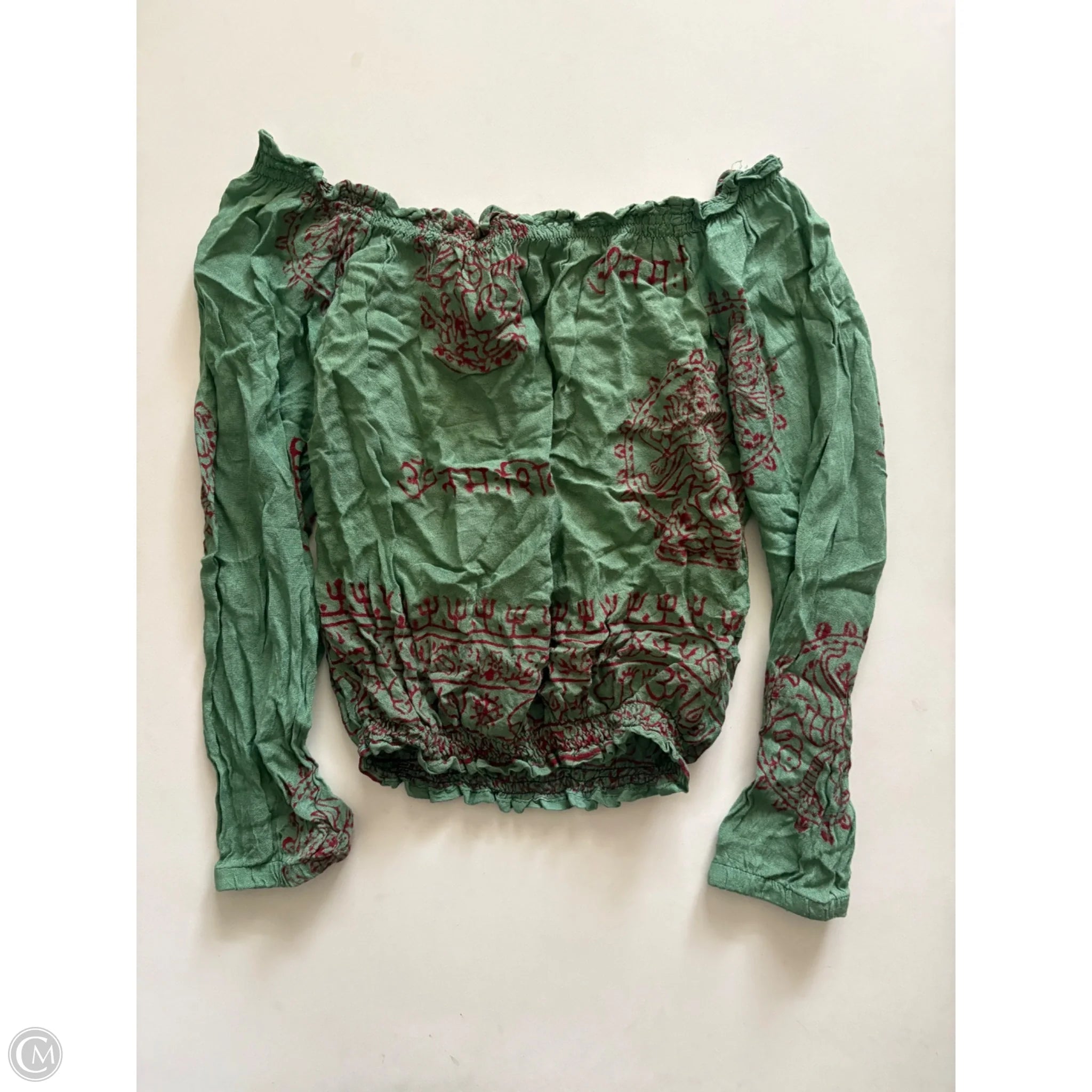 Top Long Sleeve By Earthbound In Green, Size: S - Image 1