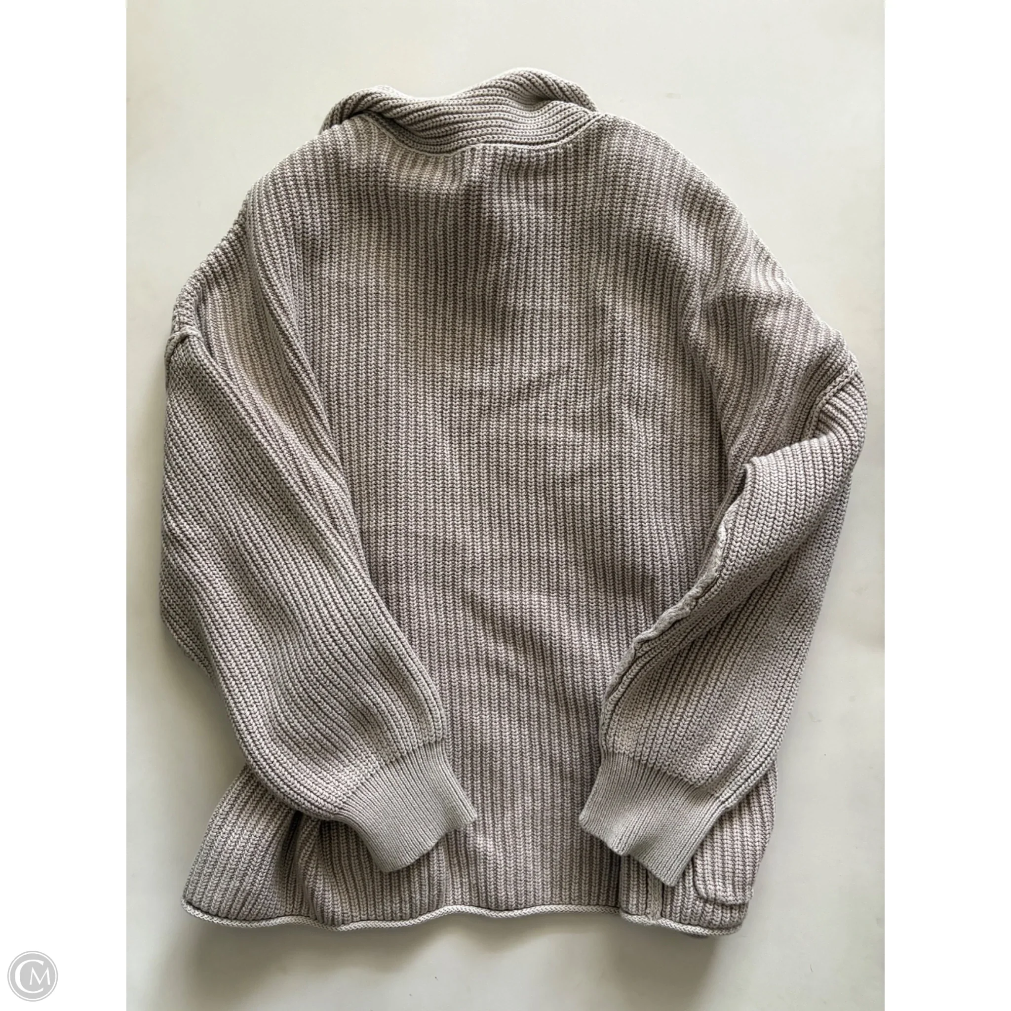 Sweater Cardigan By American Eagle In Taupe, Size: L - Image 2