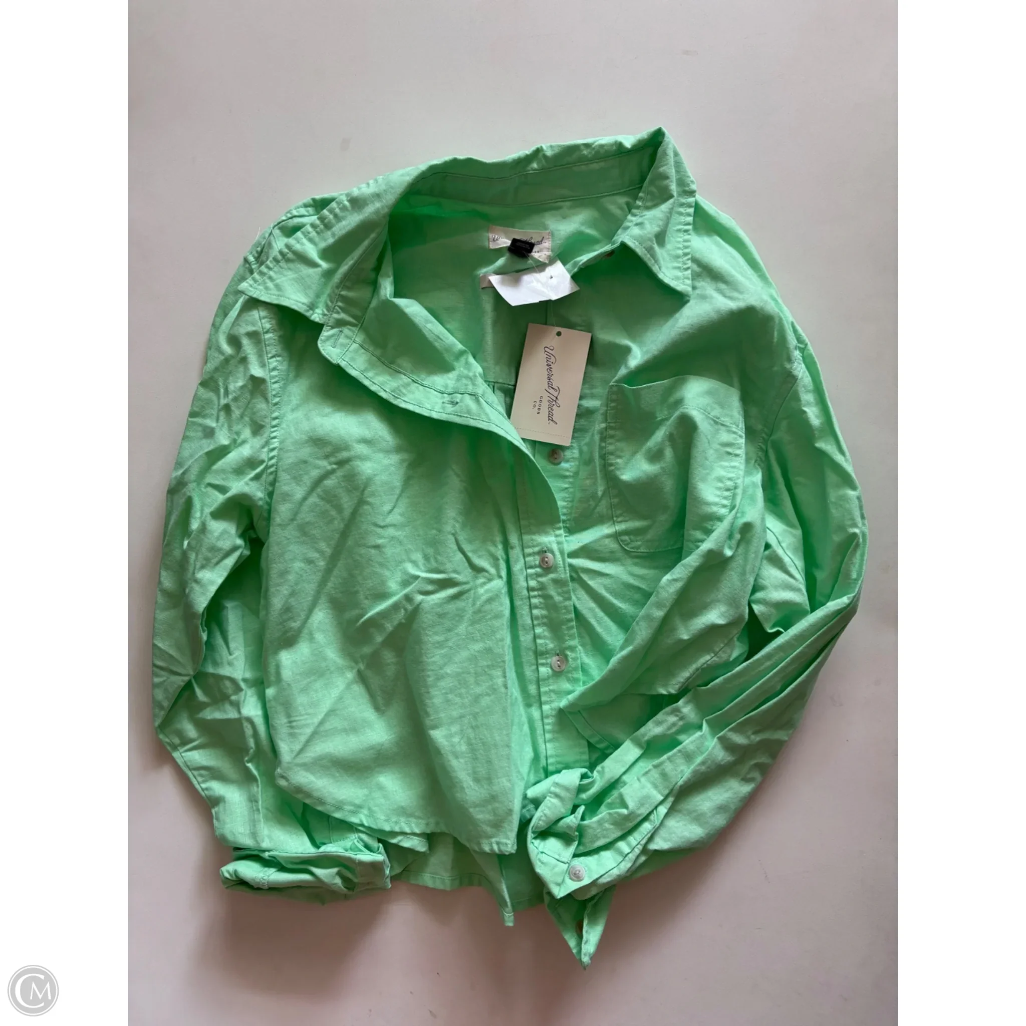 Top Long Sleeve By Universal Thread In Green, Size: M