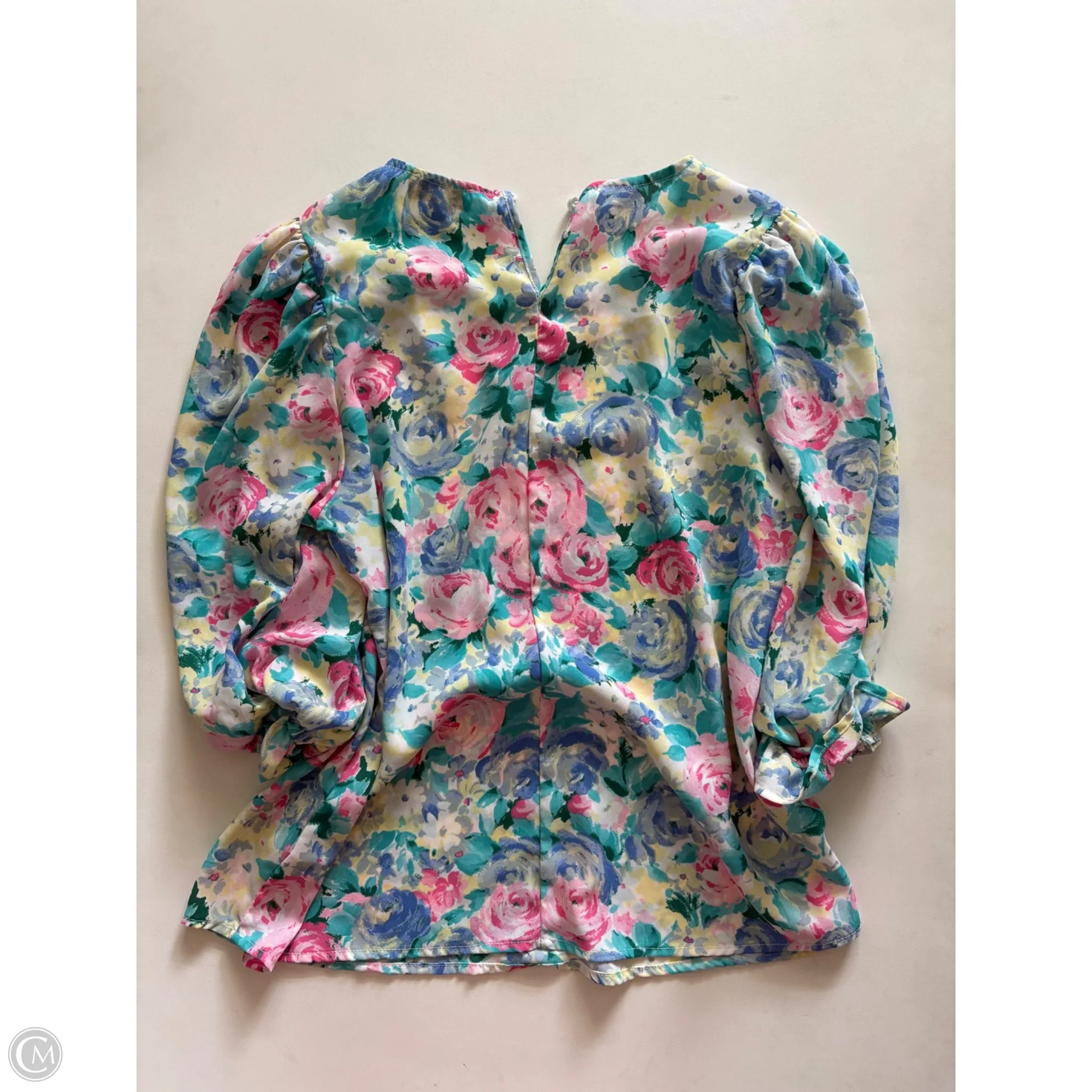 Blouse Long Sleeve By Andree By Unit In Floral Print, Size: S - Image 2