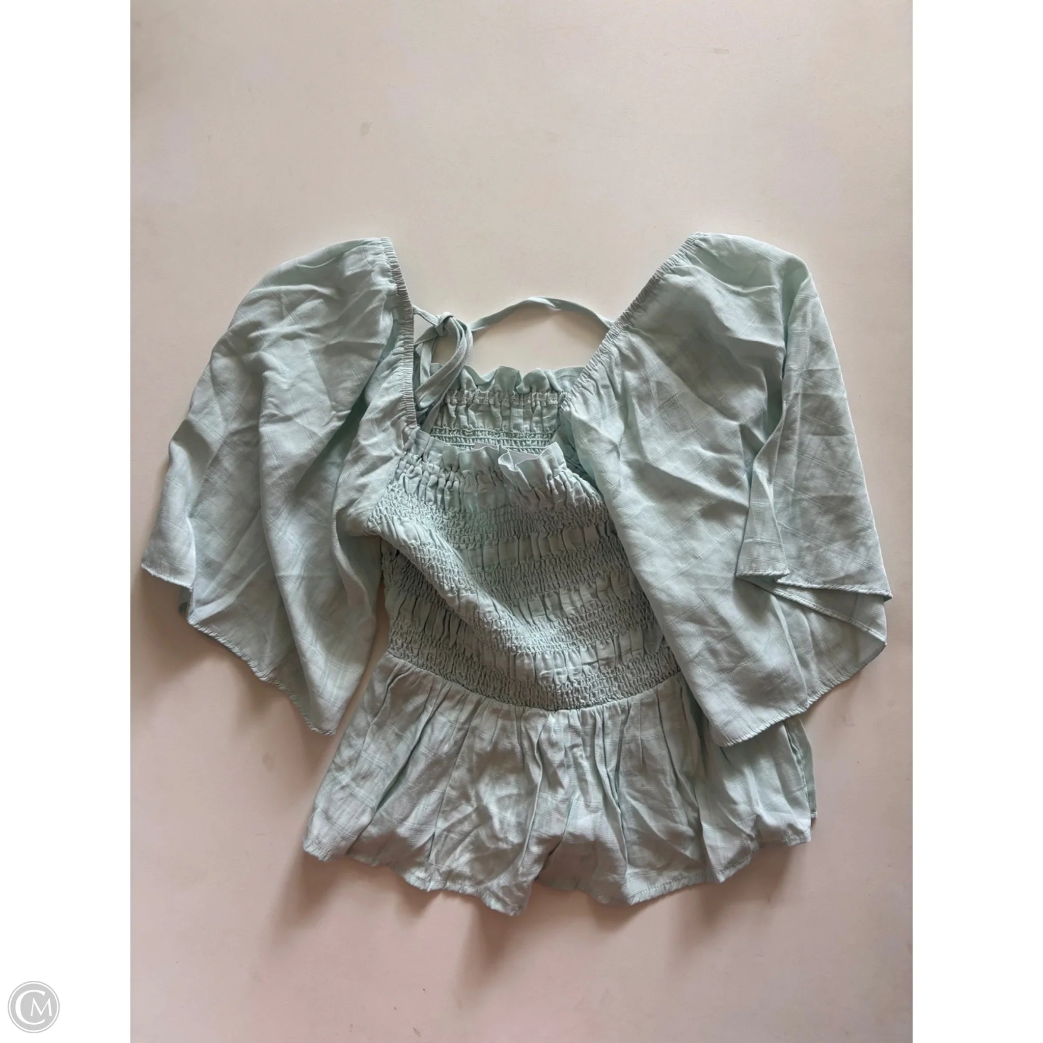 Blouse Long Sleeve By Pink Lily In Green, Size: S - Image 2