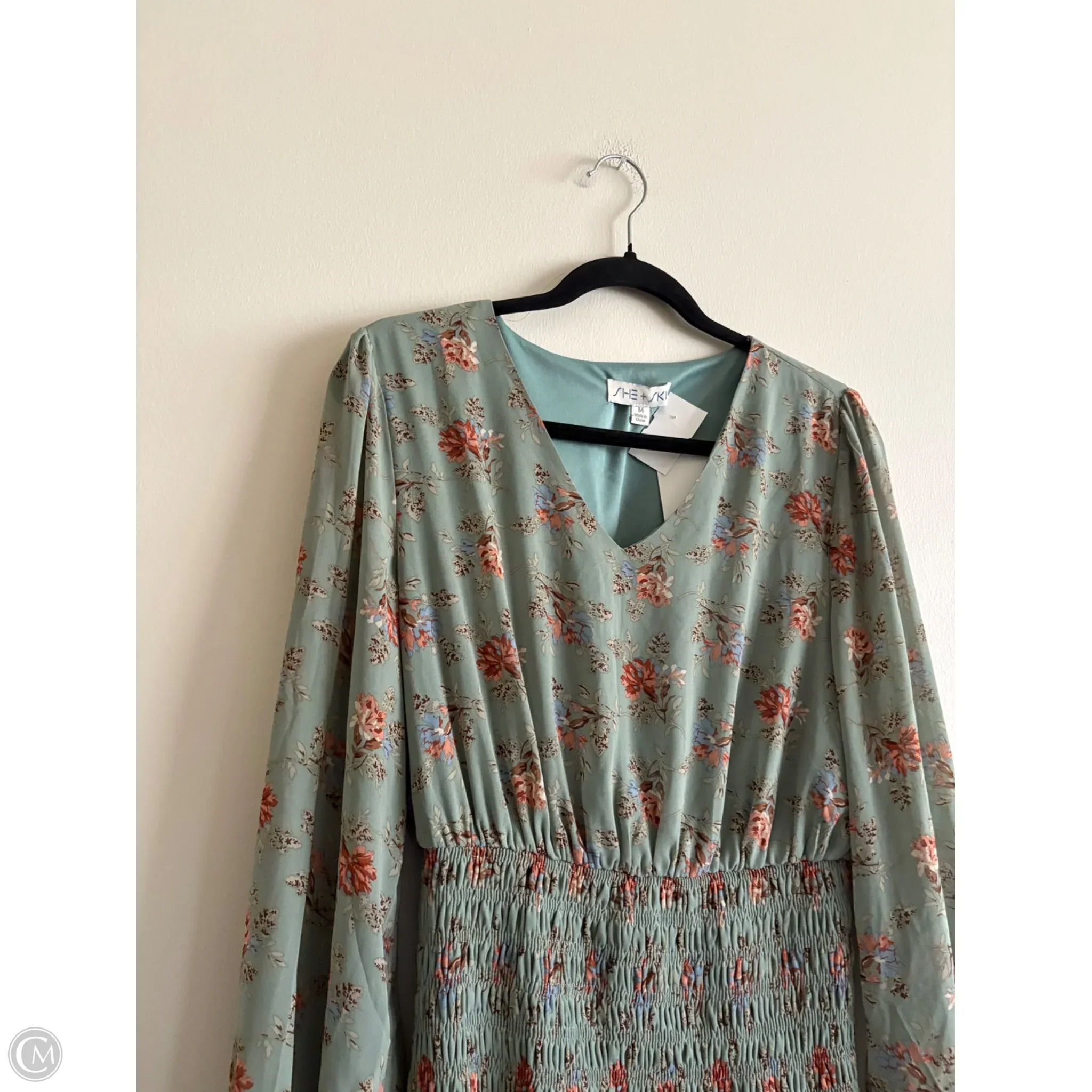 Dress Casual Midi By She + Sky In Green, Size: M - Image 3