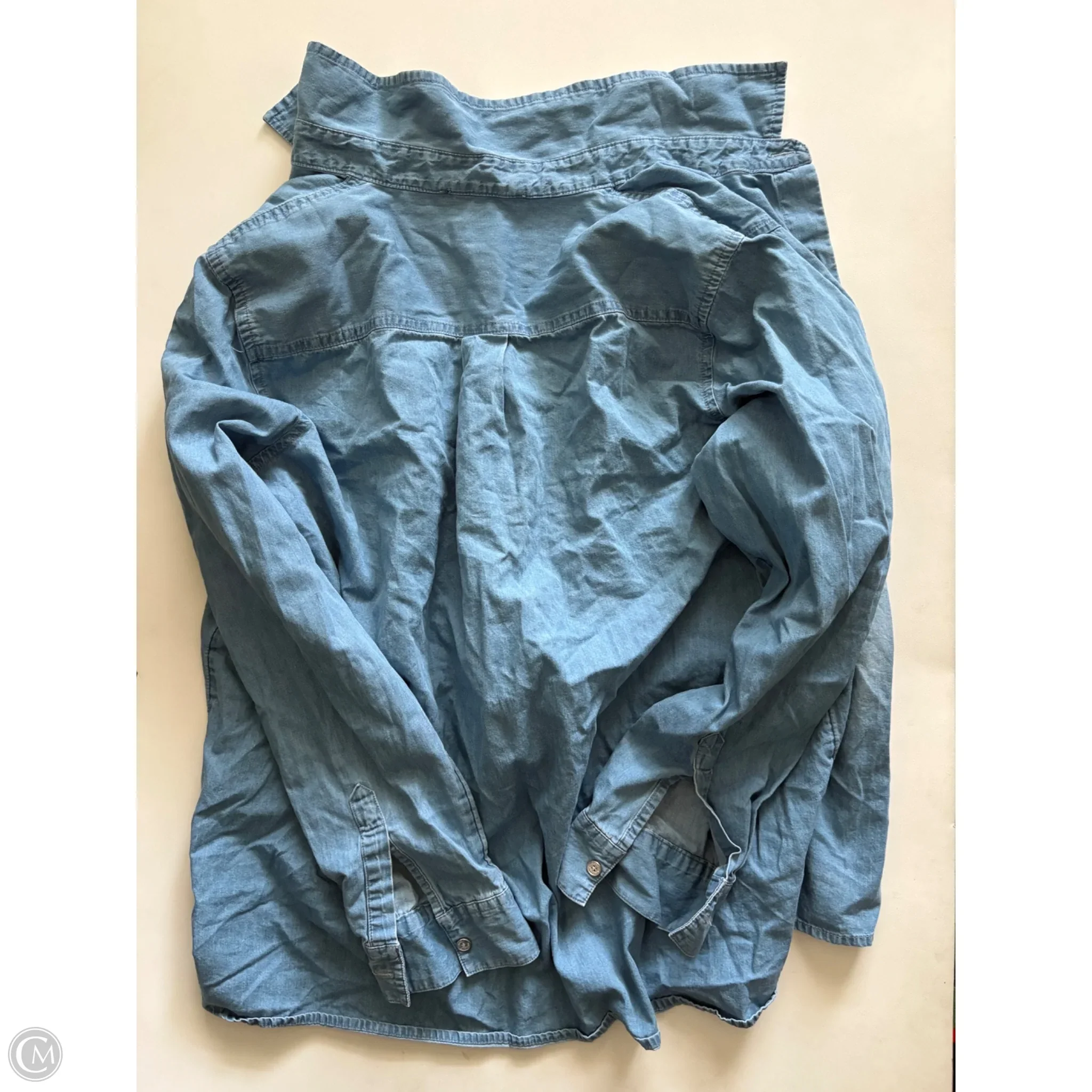 Top Long Sleeve By Gloria Vanderbilt In Blue, Size: L - Image 2