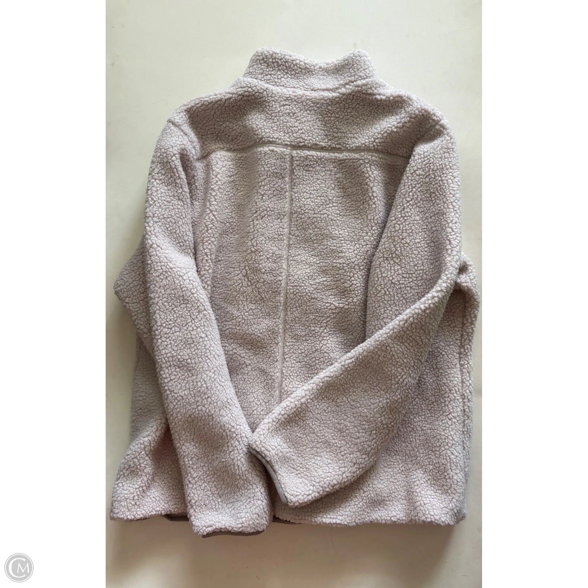 Coat Faux Fur & Sherpa By Ridgecut In Cream, Size: L - Image 2