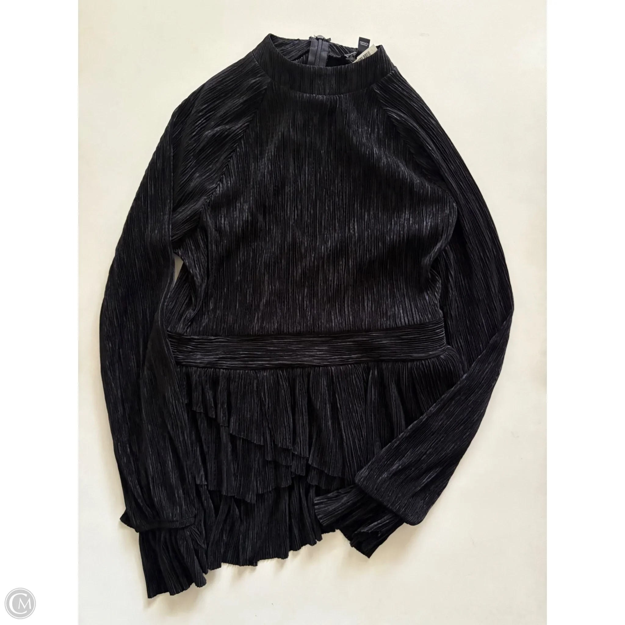 Blouse Long Sleeve By Express In Black, Size: S - Image 1