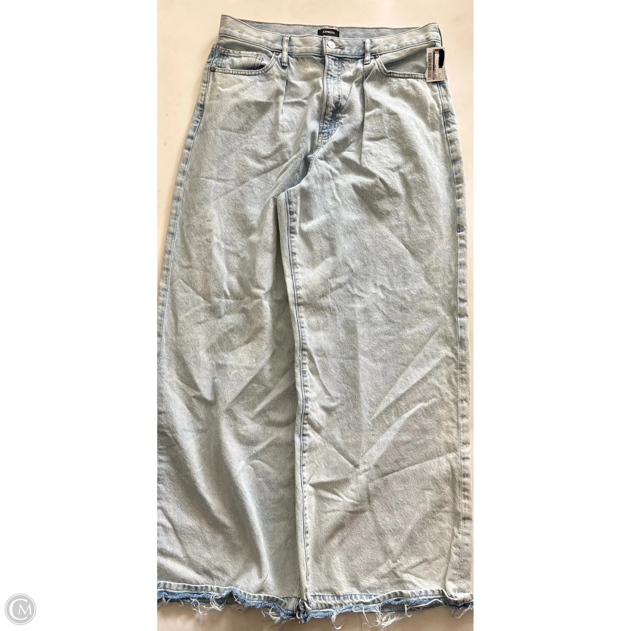 Jeans Wide Leg By Express In Blue, Size: 14 - Image 1