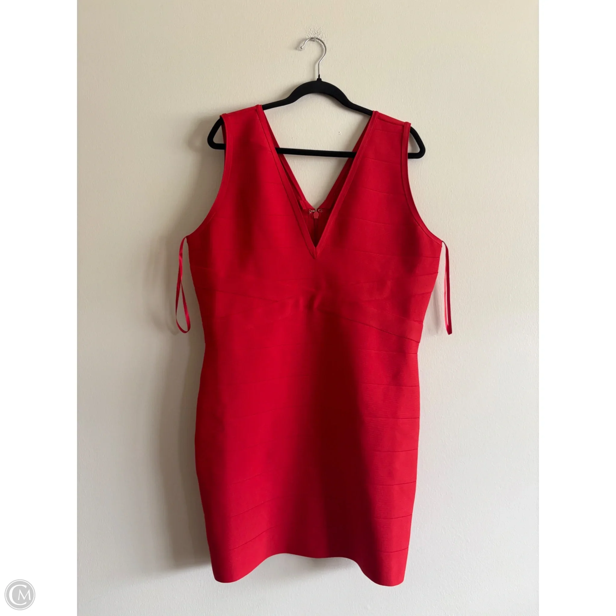 Dress Party Midi By Bebe In Red, Size: 2x