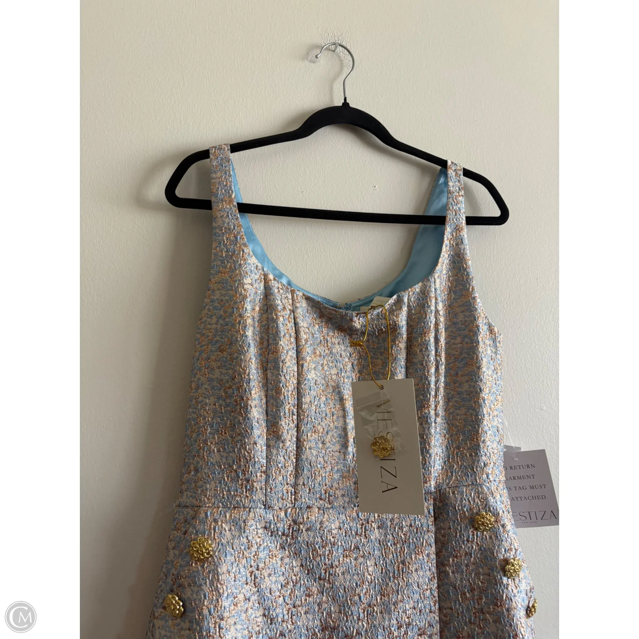 Dress Party Midi By Mestiza In Blue, Size: 14 - Image 3