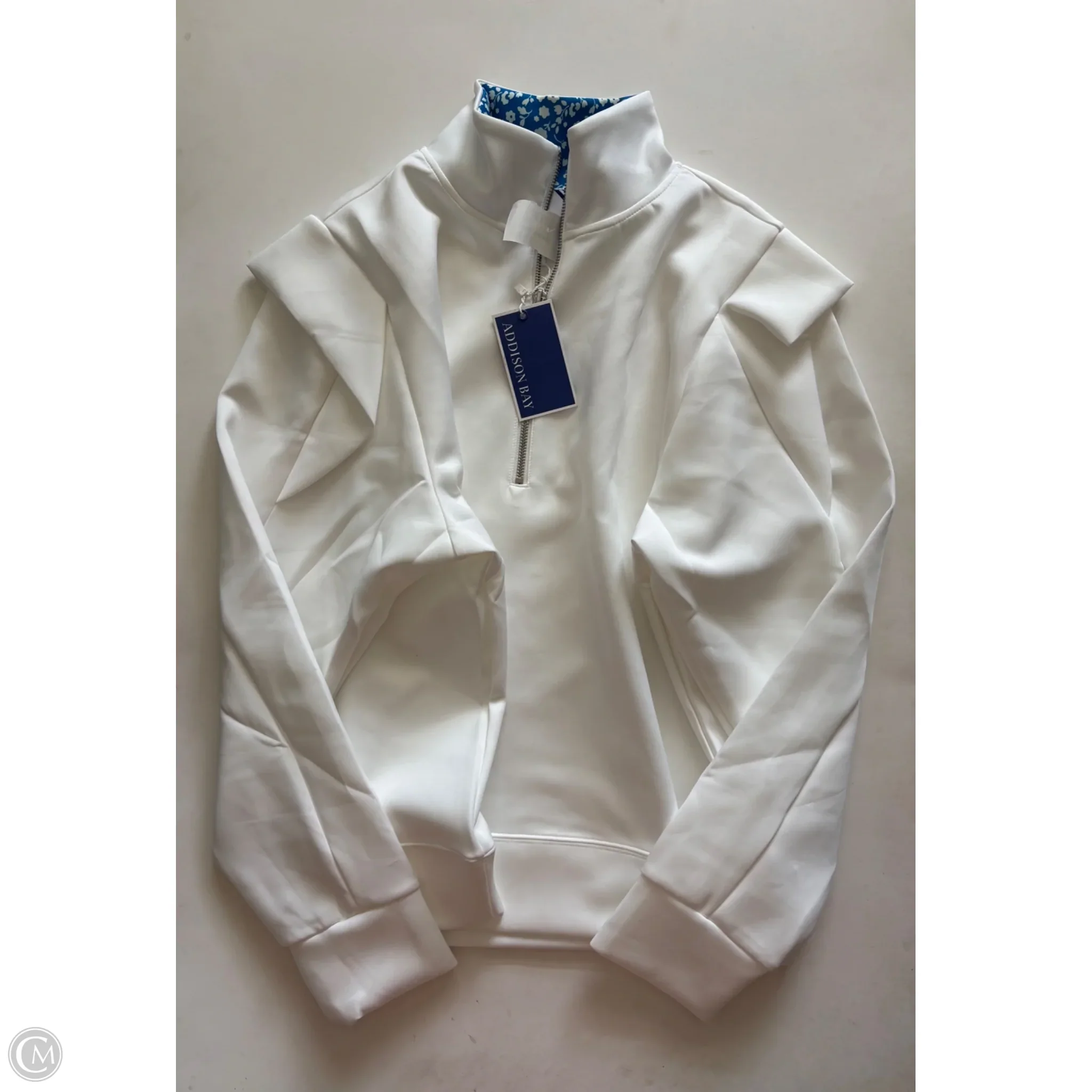 Athletic Jacket By Addison Bay In White, Size: Xl