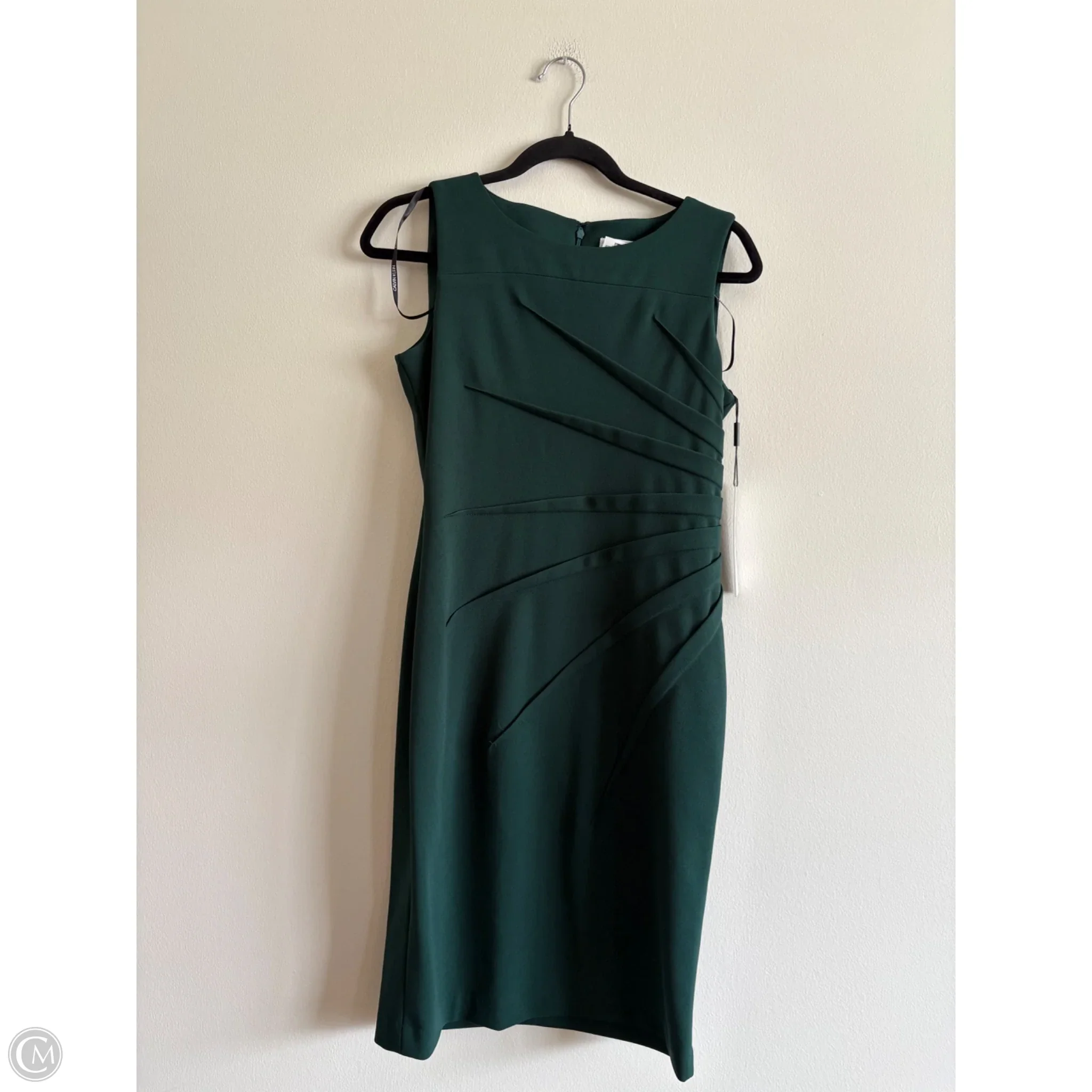 Dress Work By Calvin Klein In Green, Size: 6