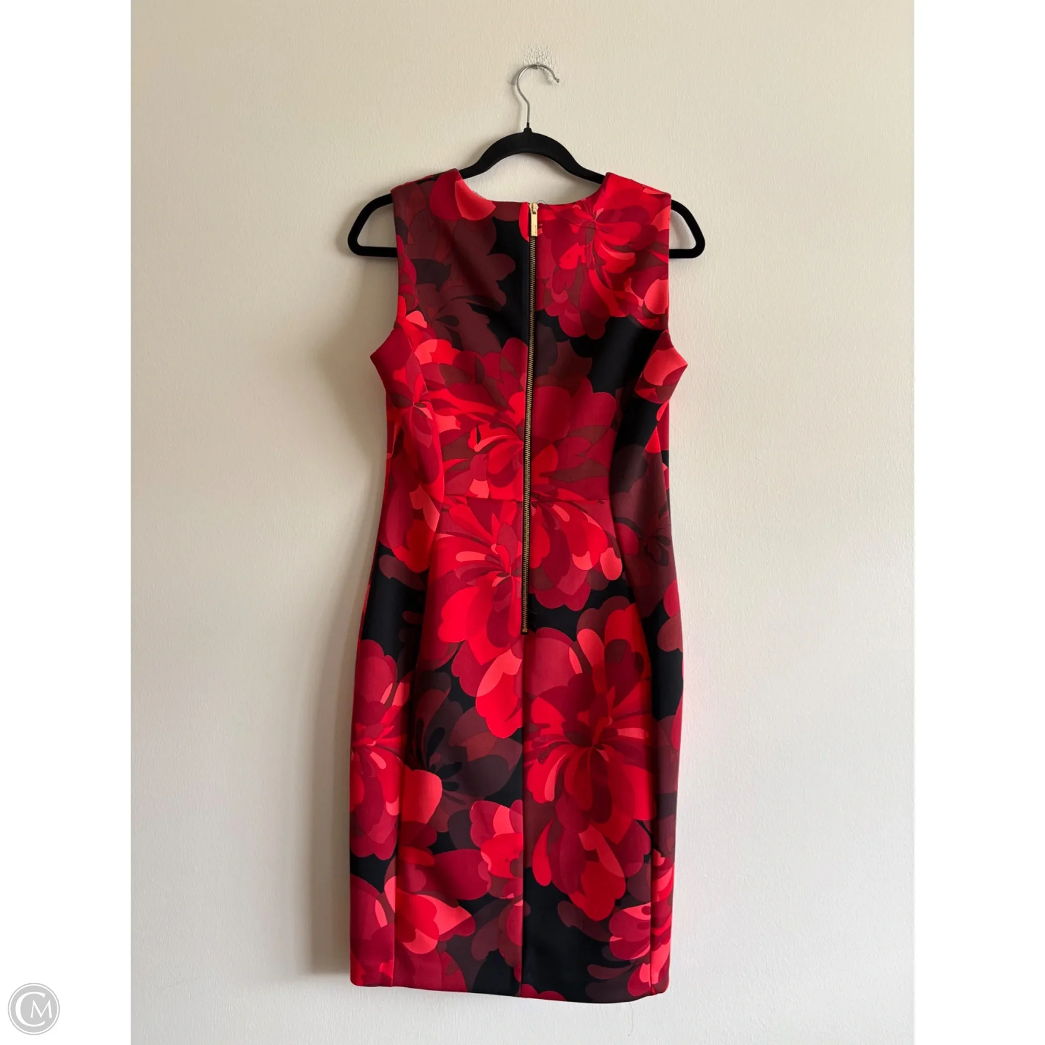 Dress Work By Calvin Klein In Floral Print, Size: 10 - Image 2