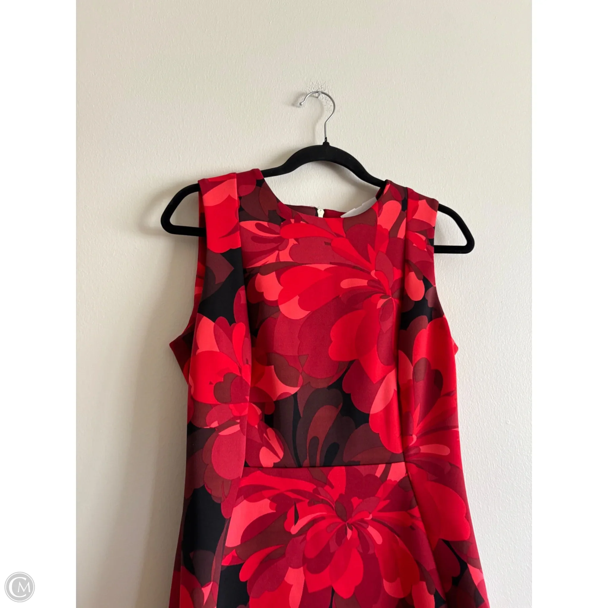 Dress Work By Calvin Klein In Floral Print, Size: 10 - Image 3
