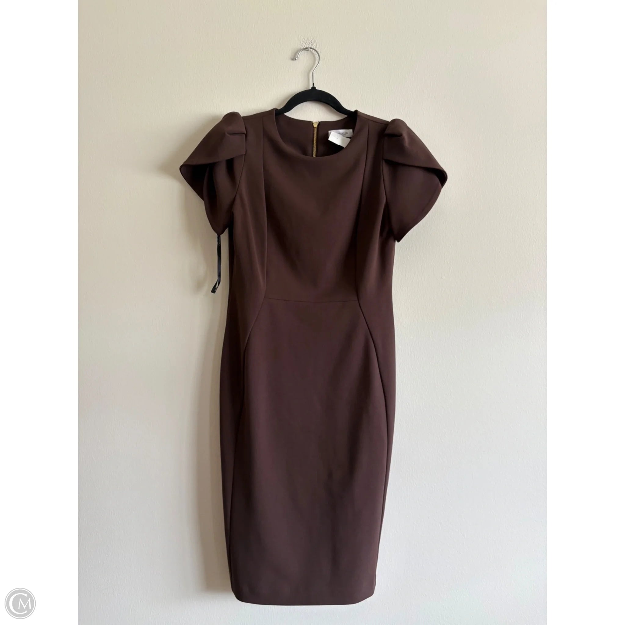 Dress Work By Calvin Klein In Brown, Size: 6 - Image 1