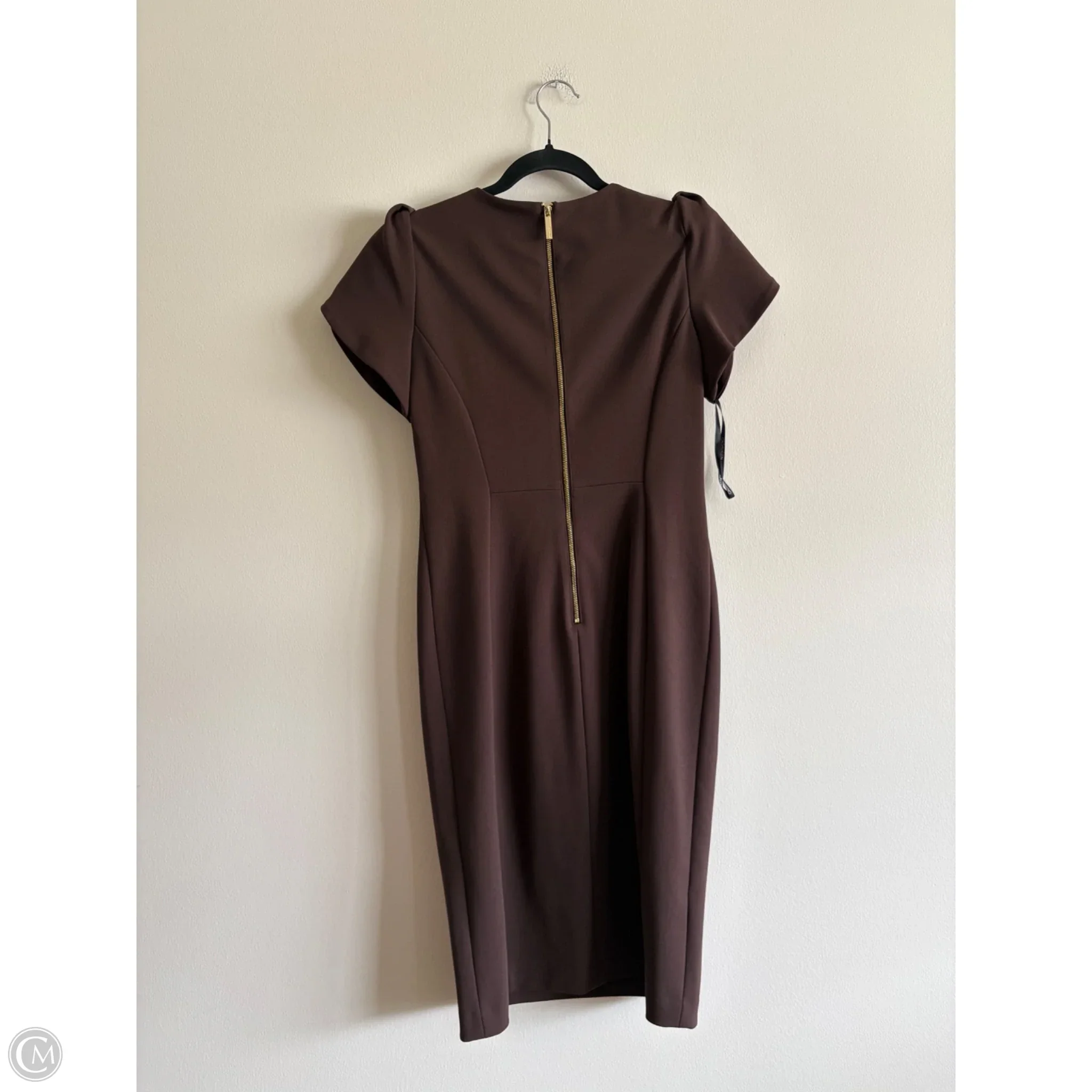 Dress Work By Calvin Klein In Brown, Size: 6 - Image 2