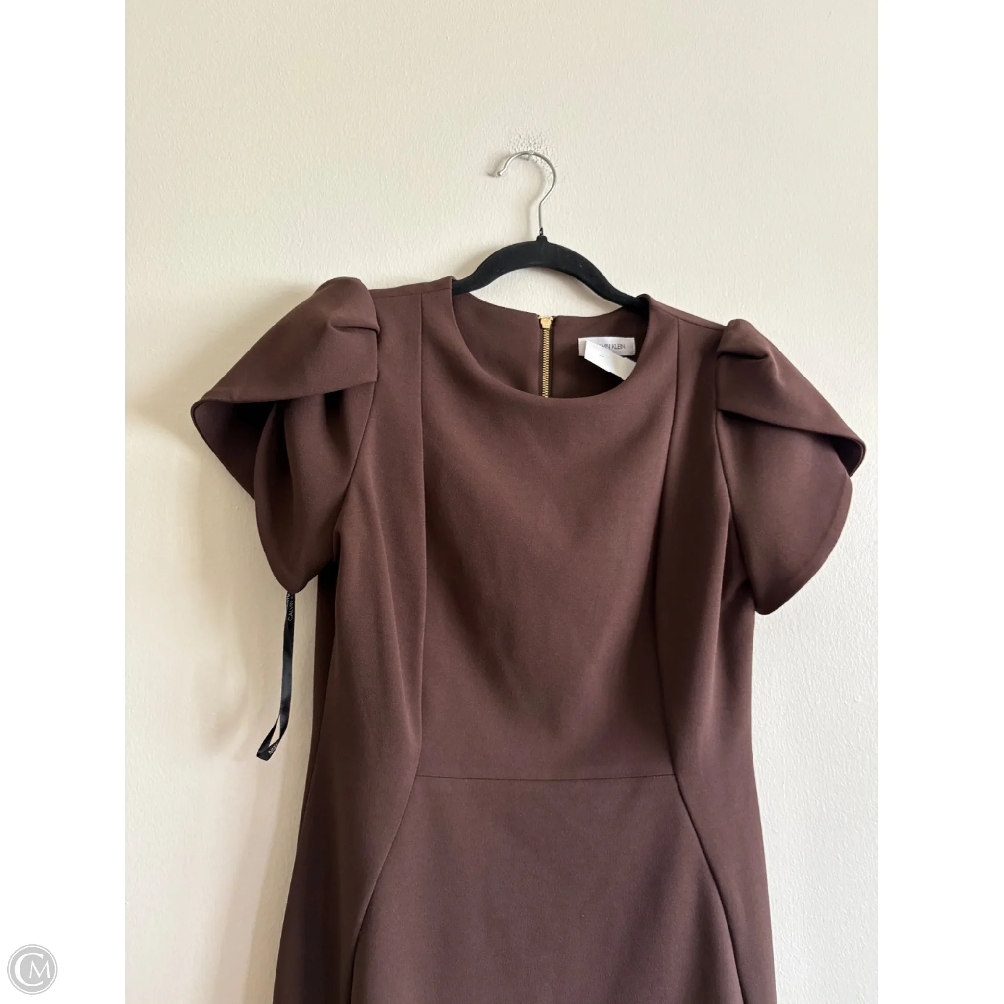 Dress Work By Calvin Klein In Brown, Size: 6 - Image 3