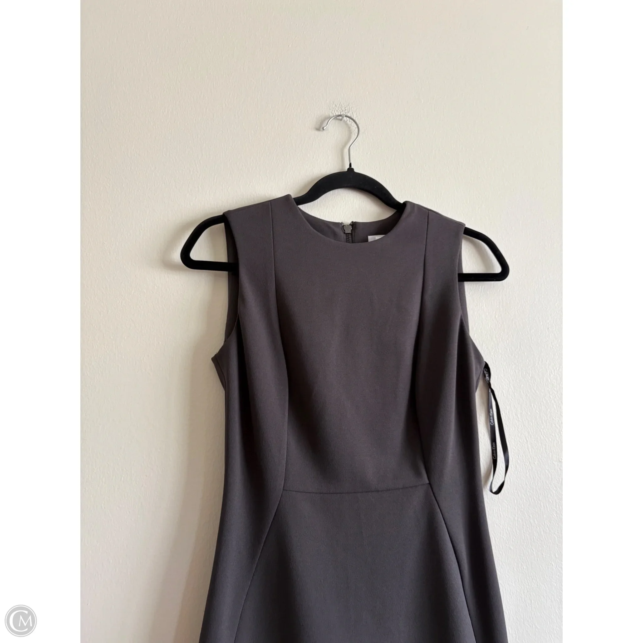 Dress Work By Calvin Klein In Grey, Size: 2 - Image 3