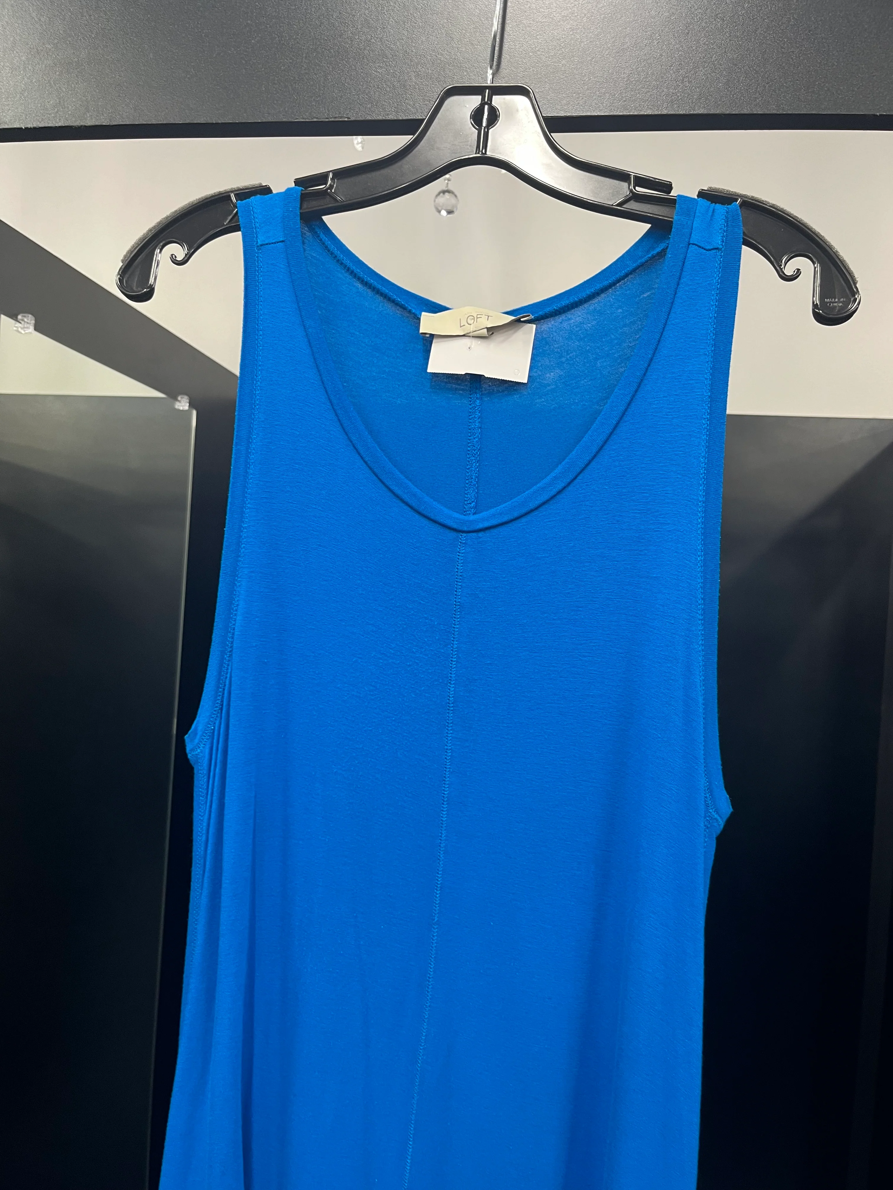 Blue Dress Casual Midi Loft, Size M - Image 3