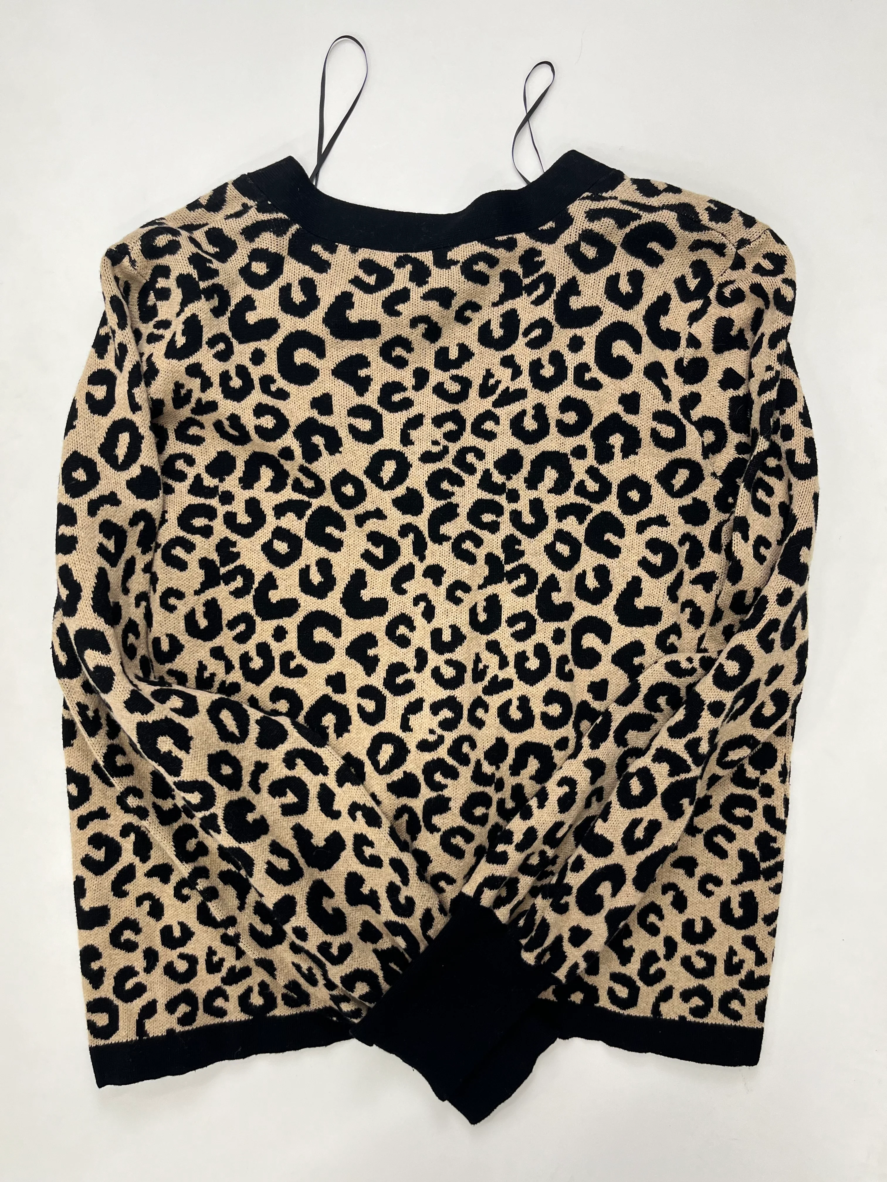 Animal Print Sweater Cardigan Vince Camuto, Size L - Image 2