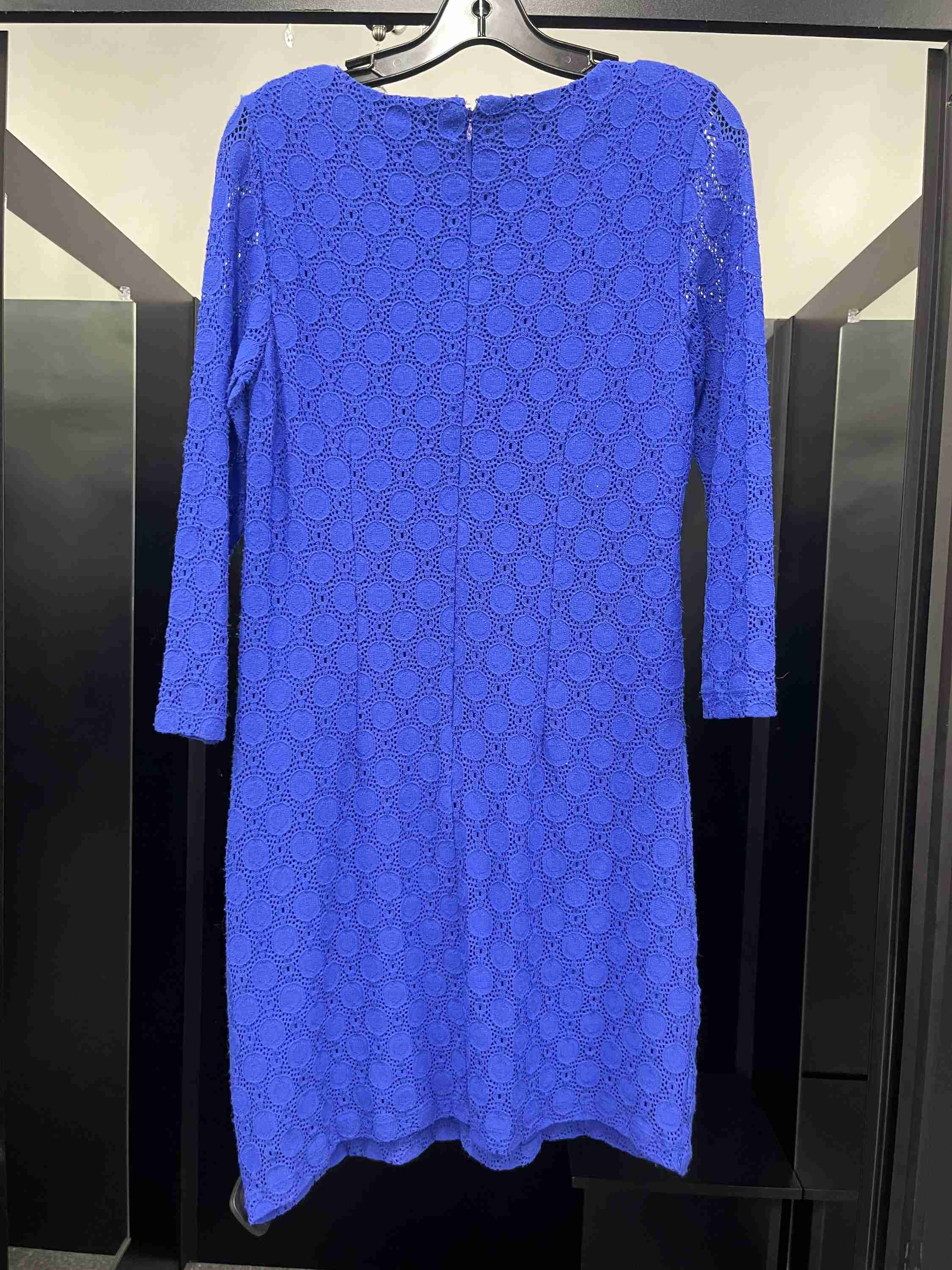 Royal Blue Dress Long Long Sleeve Laundry, Size S - Image 2