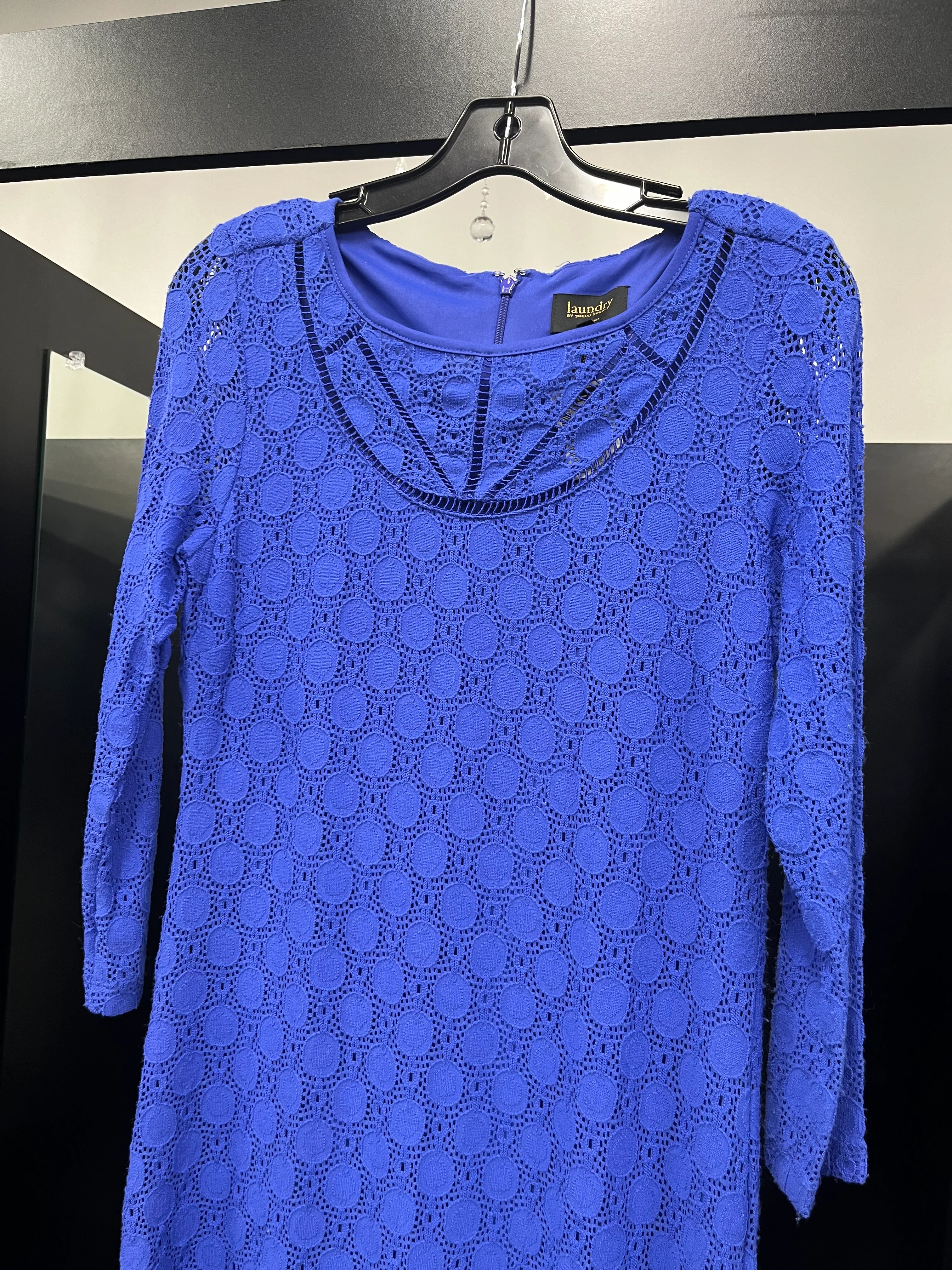 Royal Blue Dress Long Long Sleeve Laundry, Size S - Image 3