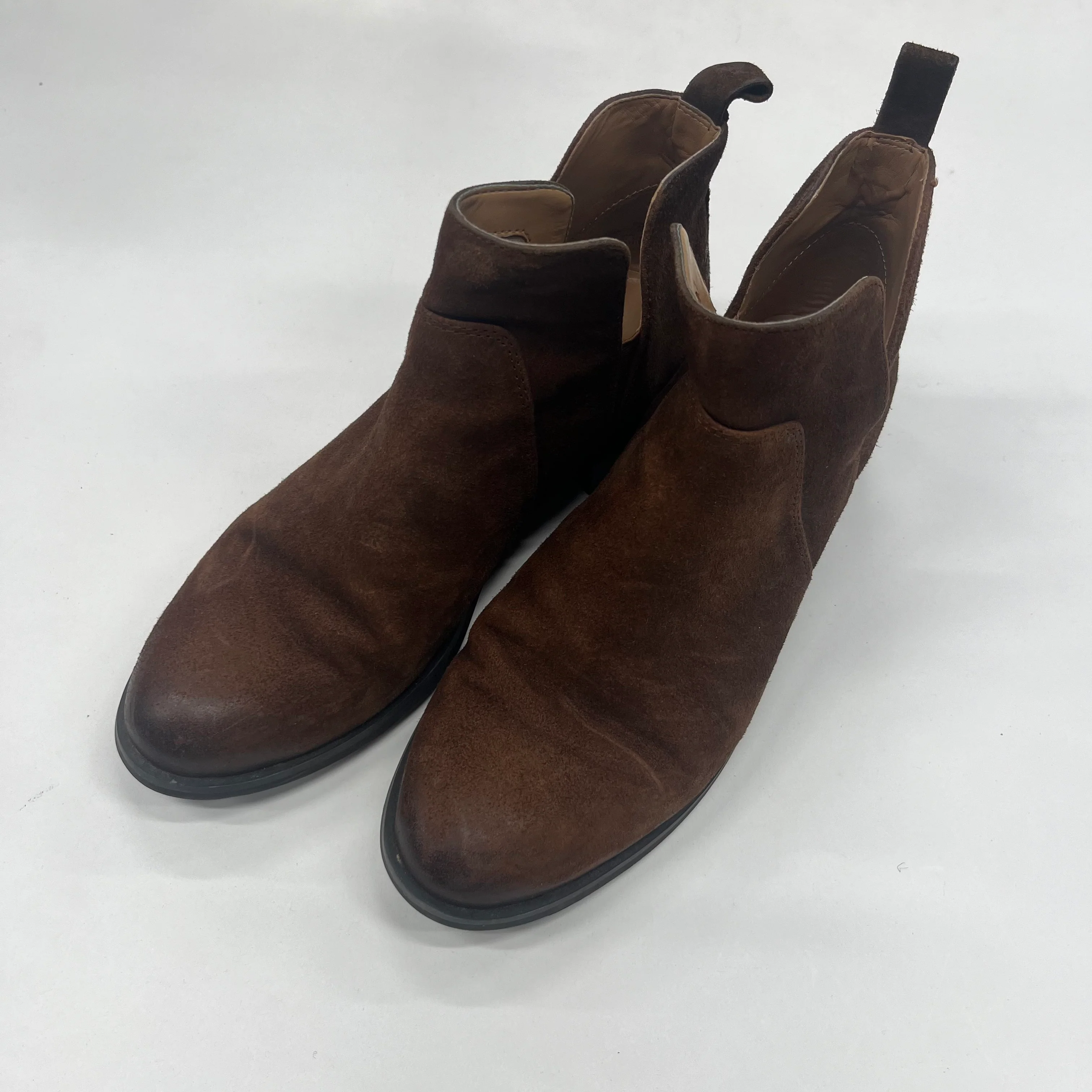 Brown Boots Ankle Heels Franco Sarto, Size 6.5 - Image 2