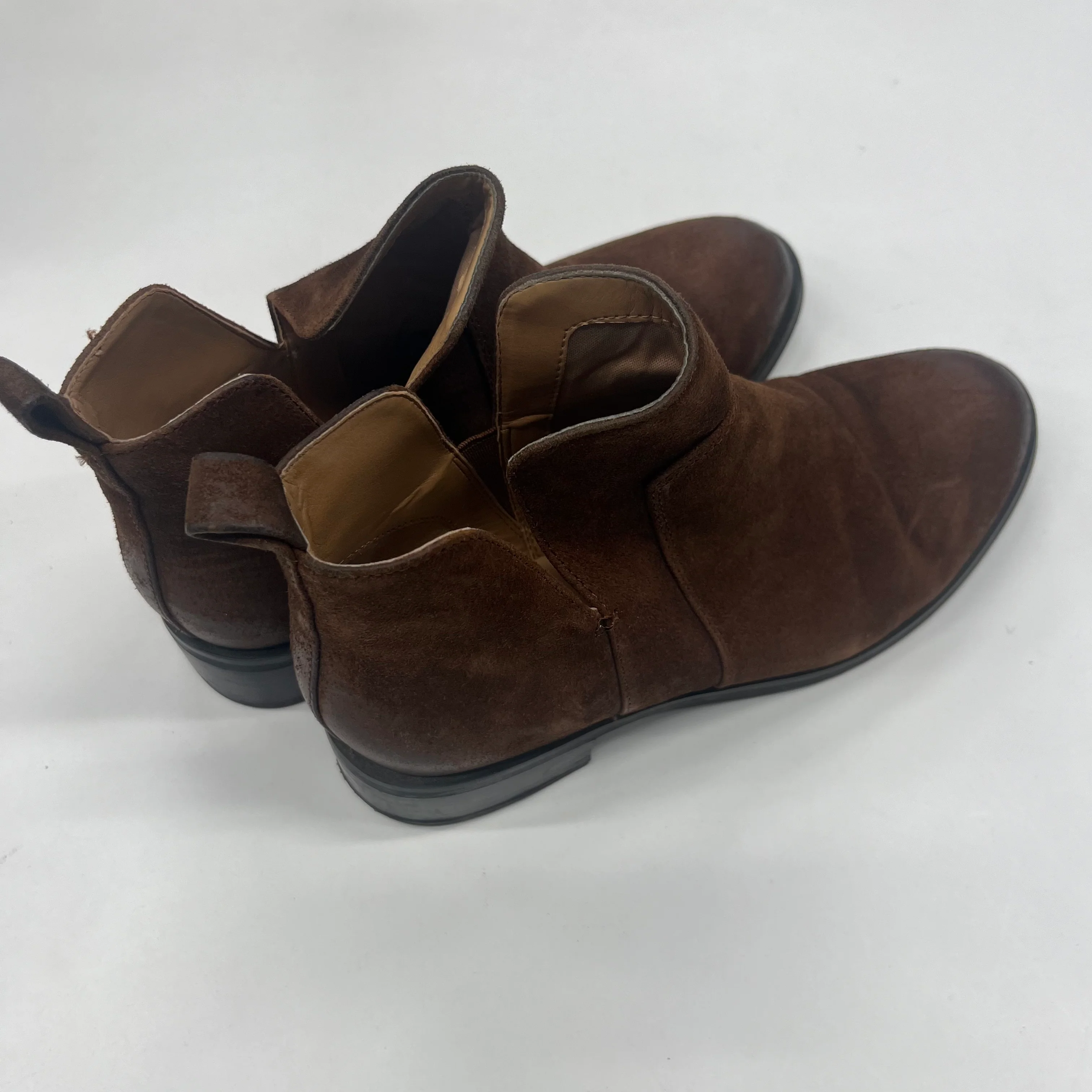 Brown Boots Ankle Heels Franco Sarto, Size 6.5 - Image 3