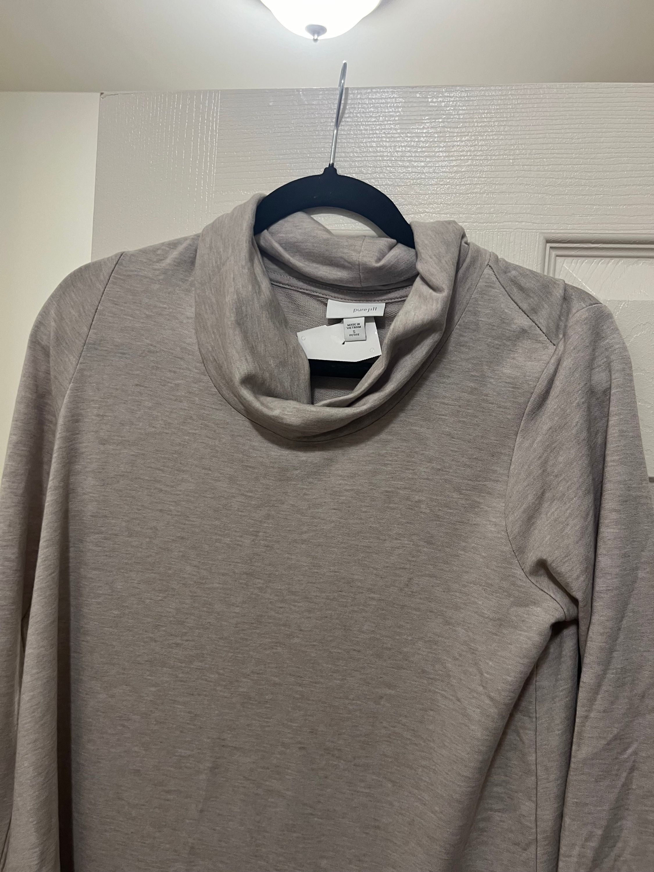 Oatmeal Top Long Sleeve Pure Jill, Size S - Image 3