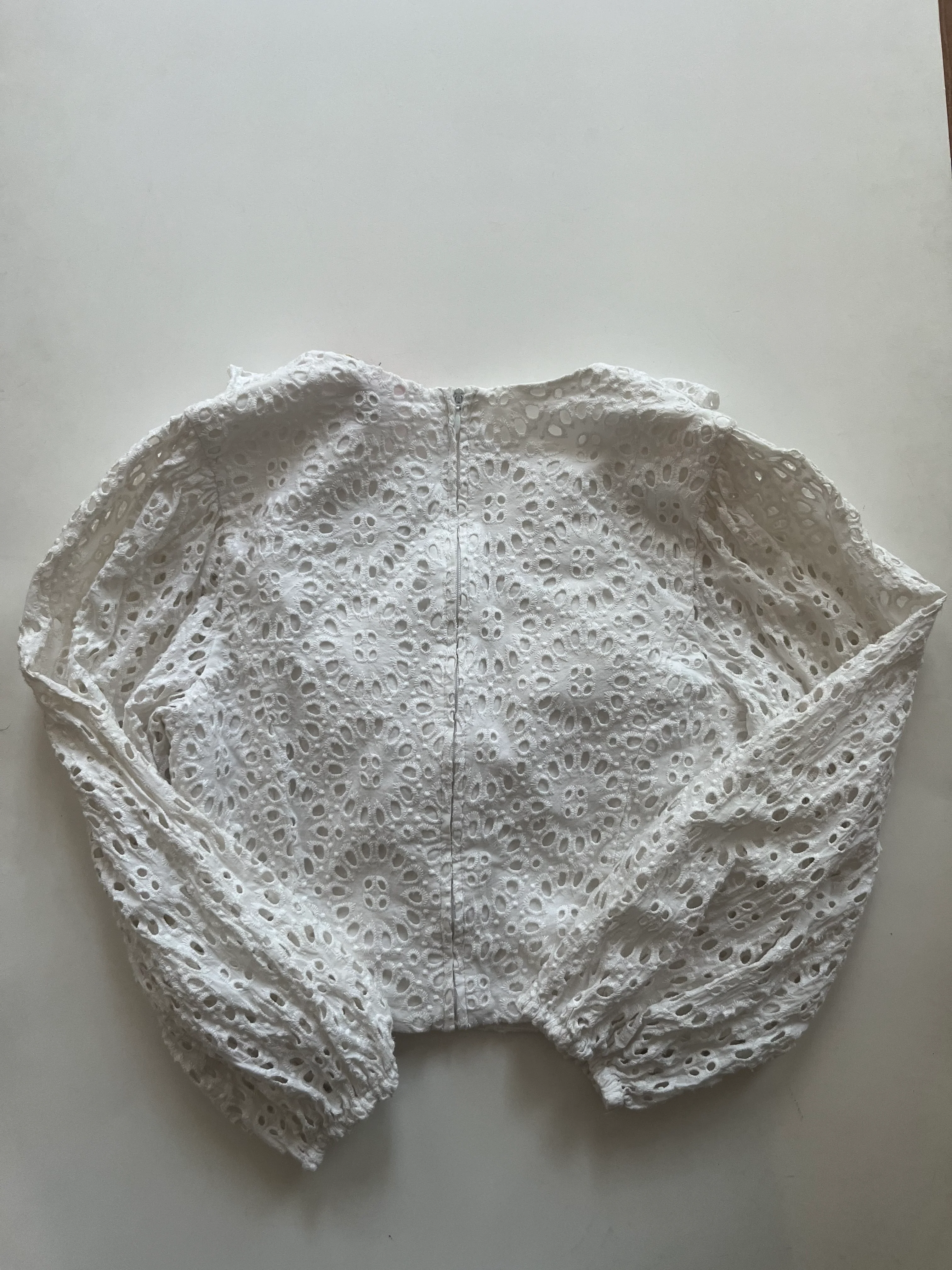White Blouse Long Sleeve Lilly Pulitzer, Size 8 - Image 2