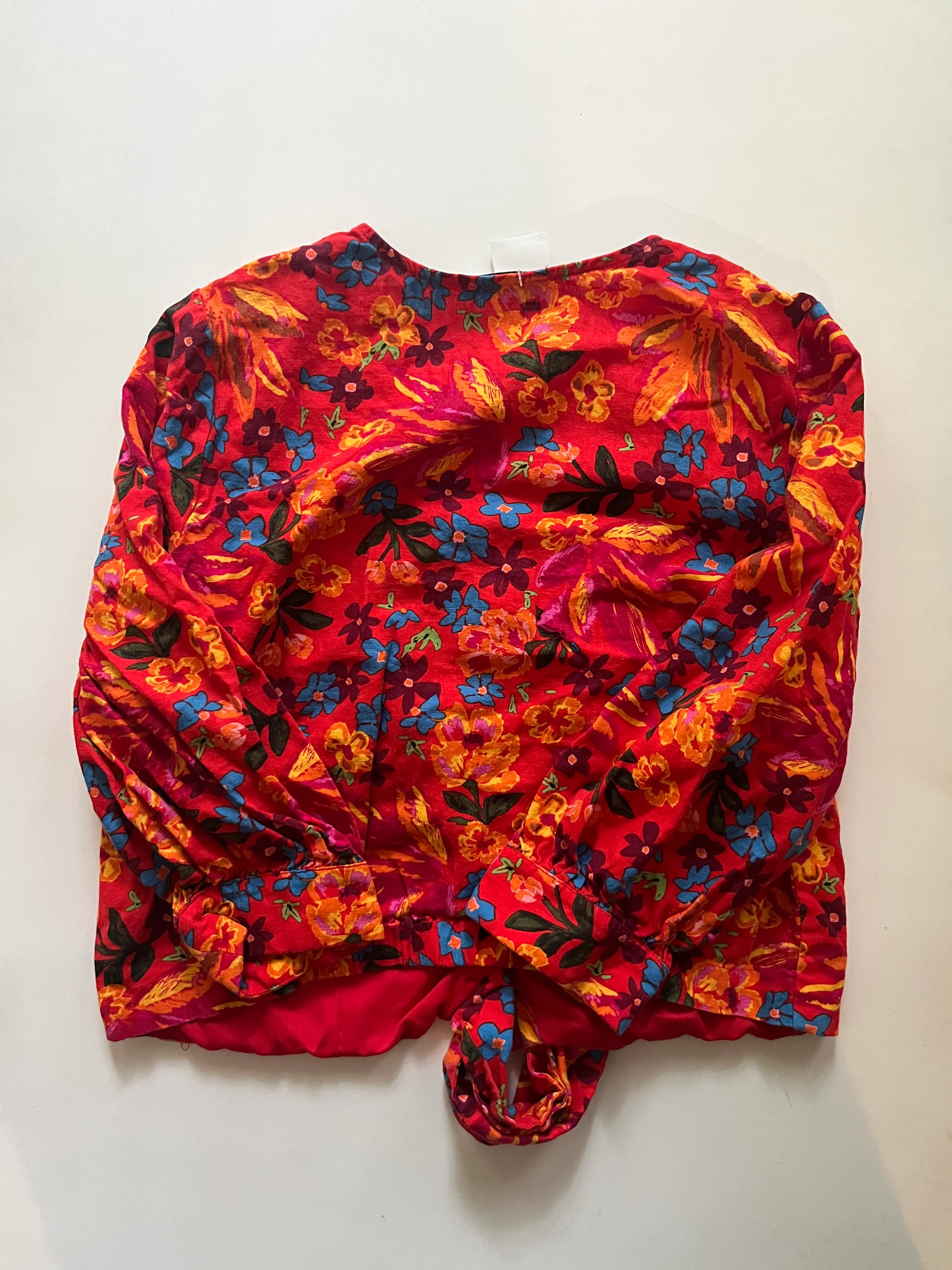 Floral Blouse Long Sleeve Maison Damelie, Size L - Image 2