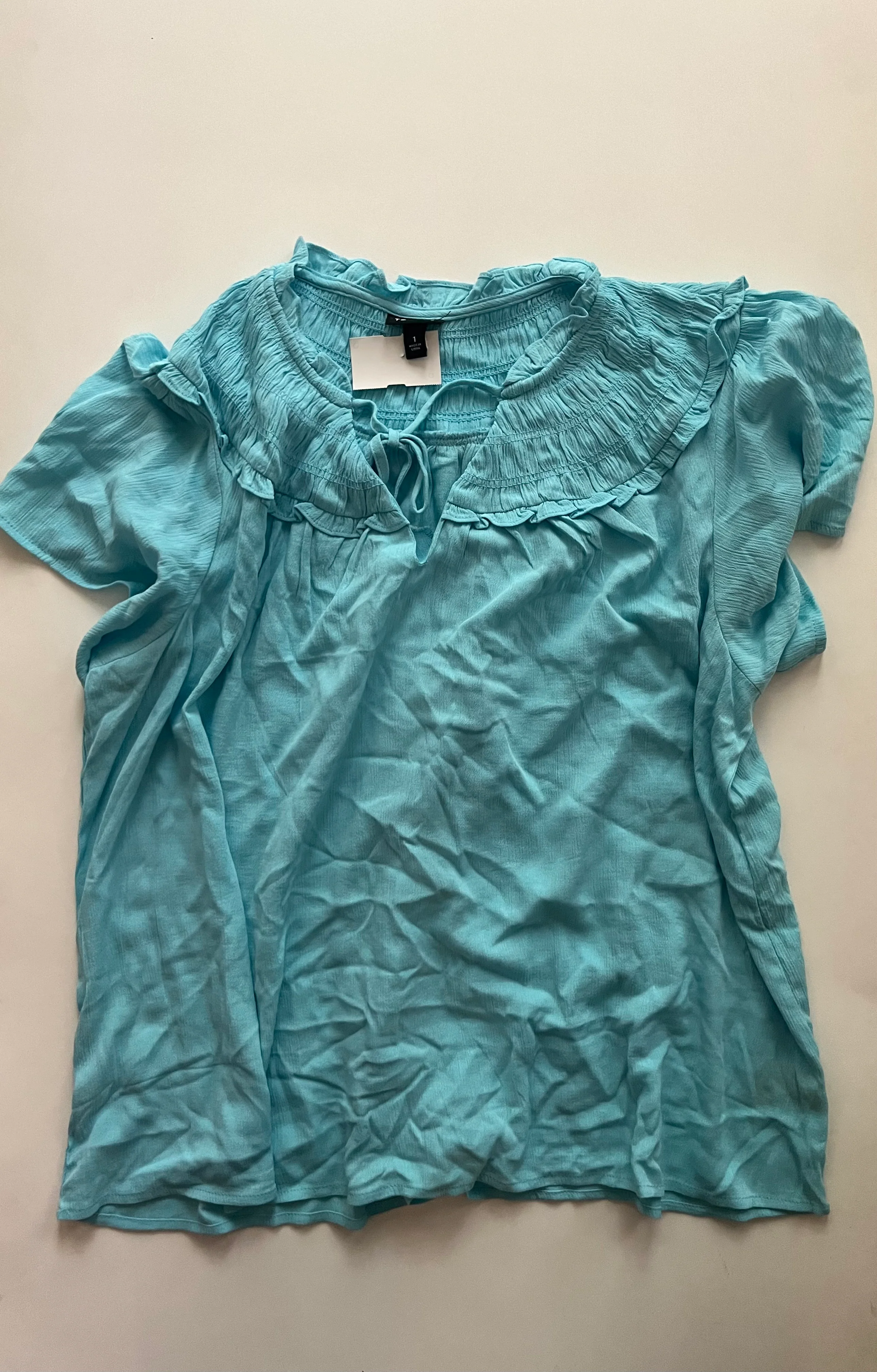 Blue Blouse Short Sleeve Torrid, Size 1x - Image 1