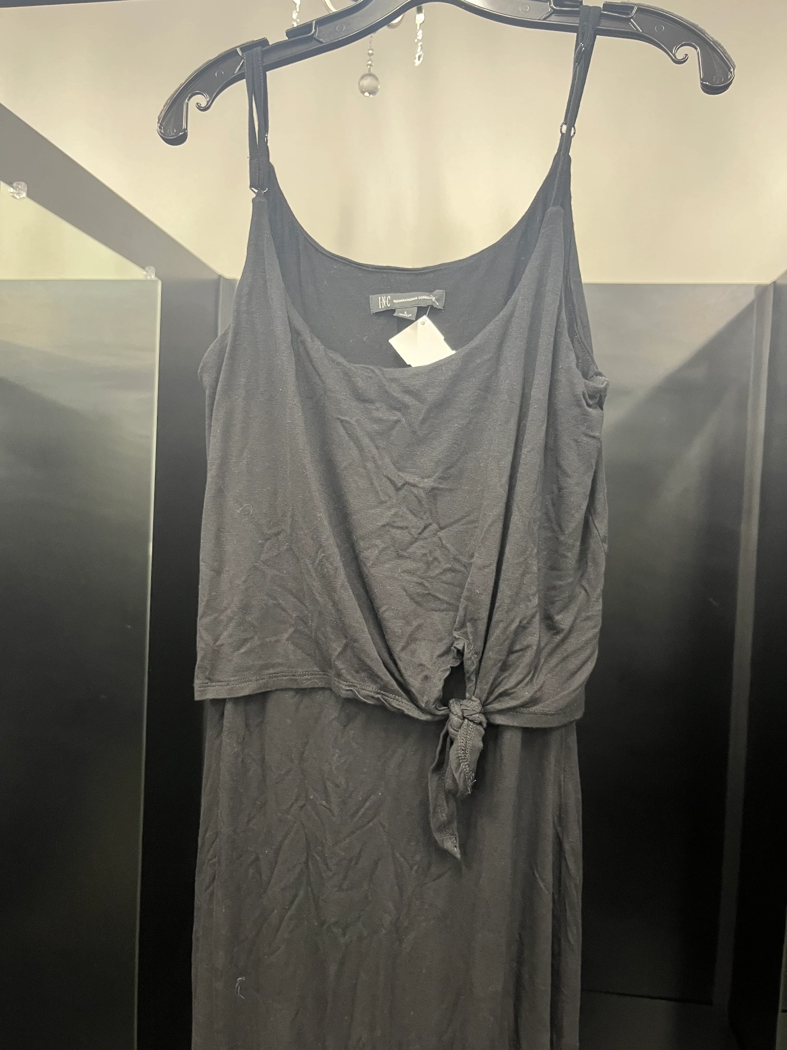 Black Dress Casual Midi Inc, Size L - Image 3