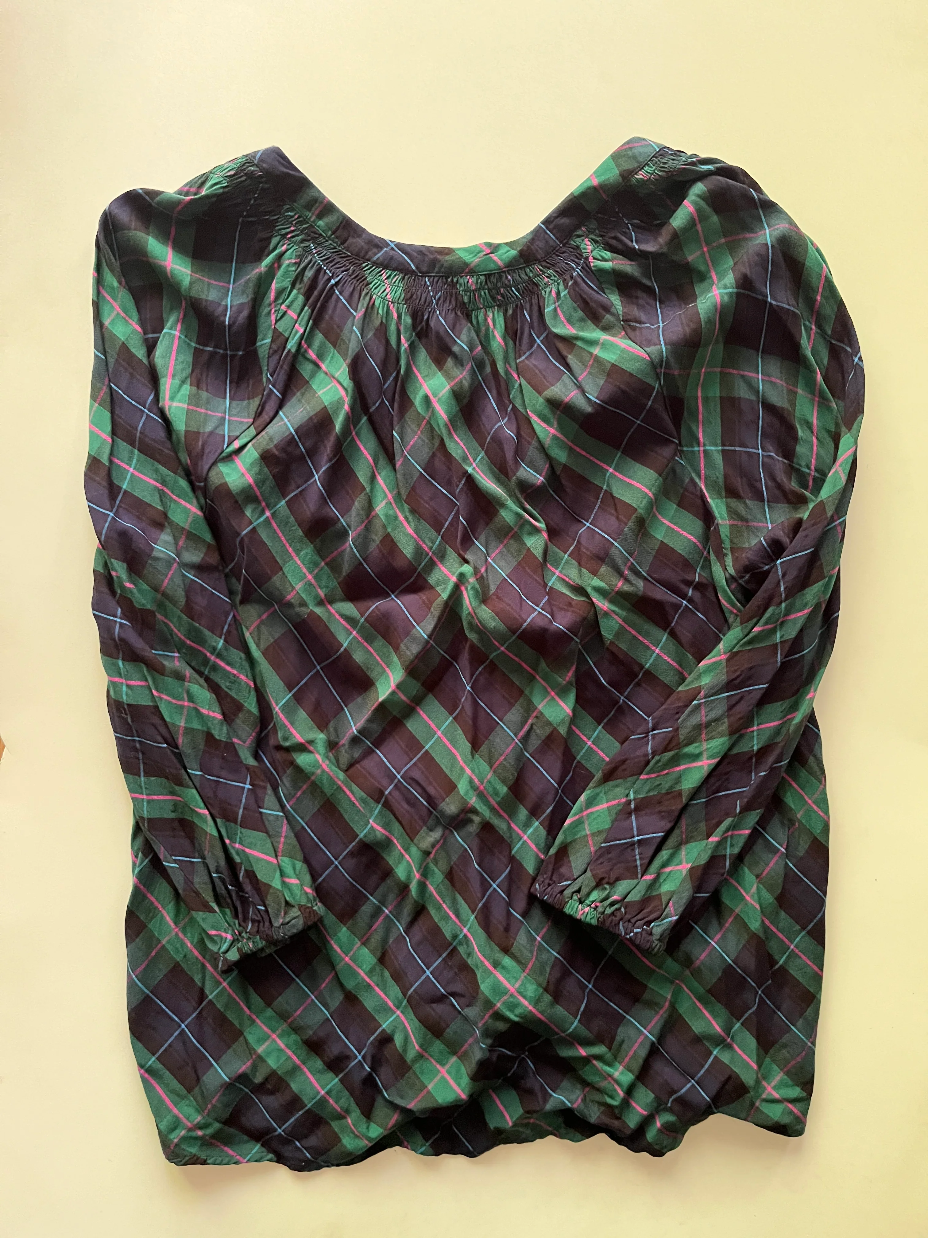 Blouse Long Sleeve By Crown And Ivy In Plaid, Size: L - Image 2