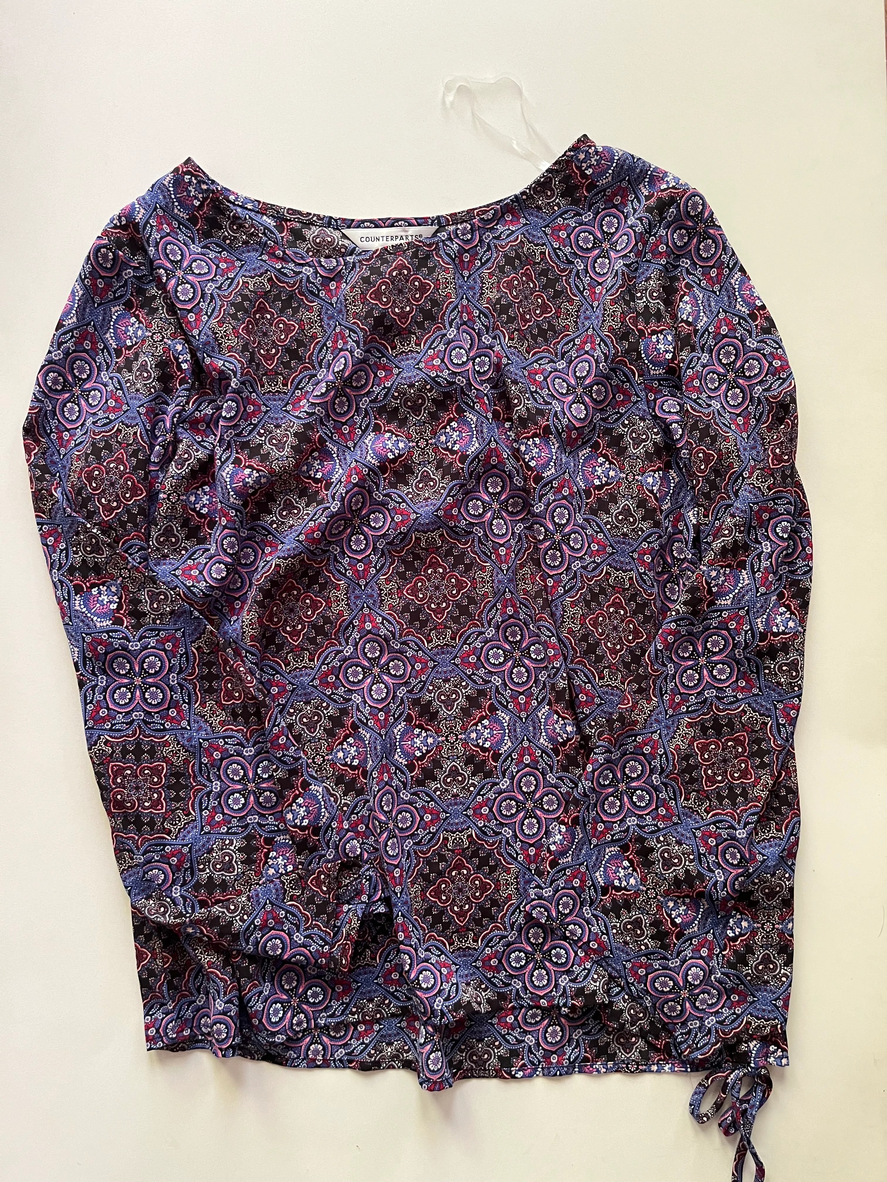 Blouse Long Sleeve By Counterparts In Purple NWT, Size: L - Image 1