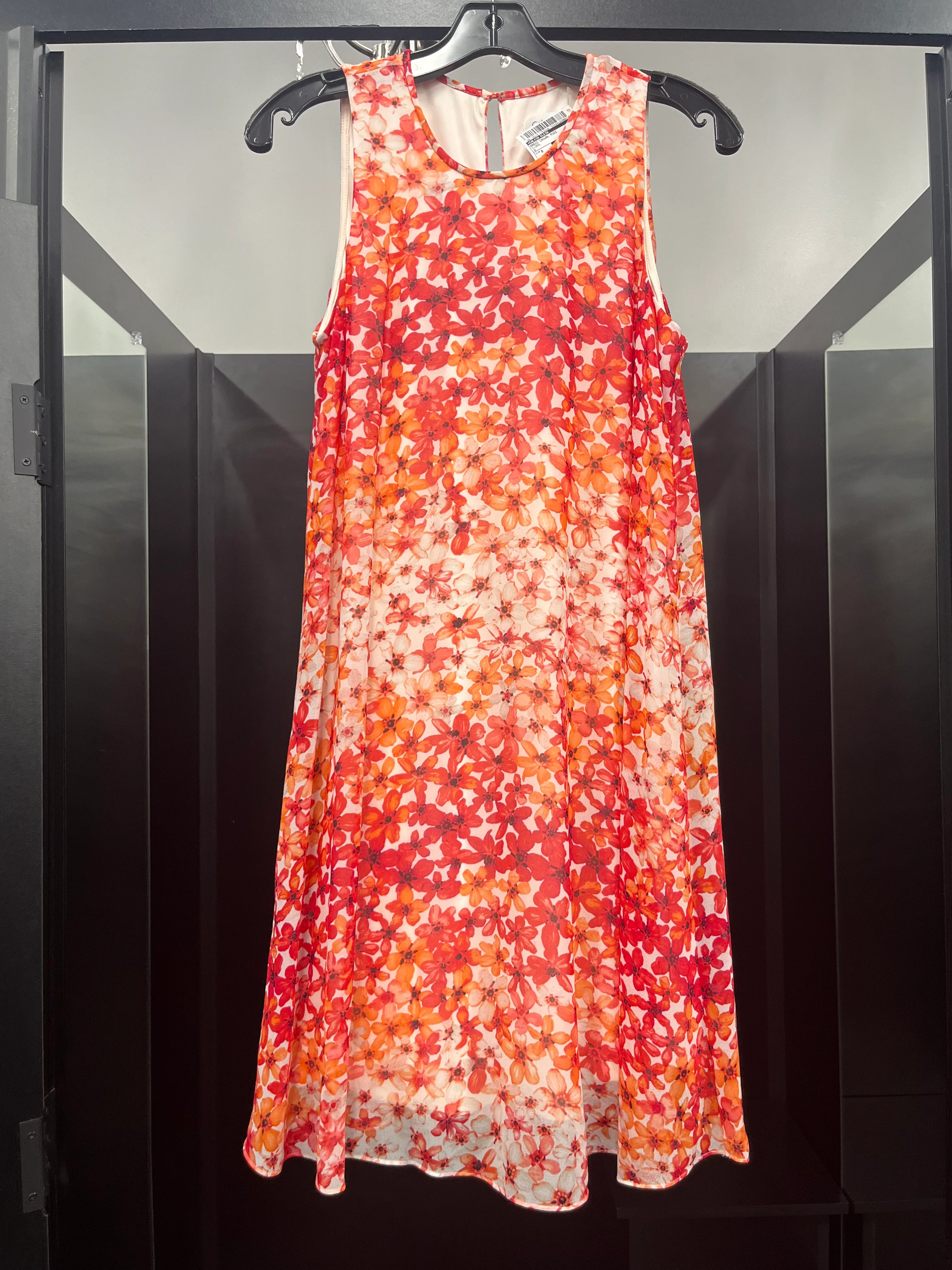 Dress Casual Midi By Calvin Klein In Floral, Size: 4