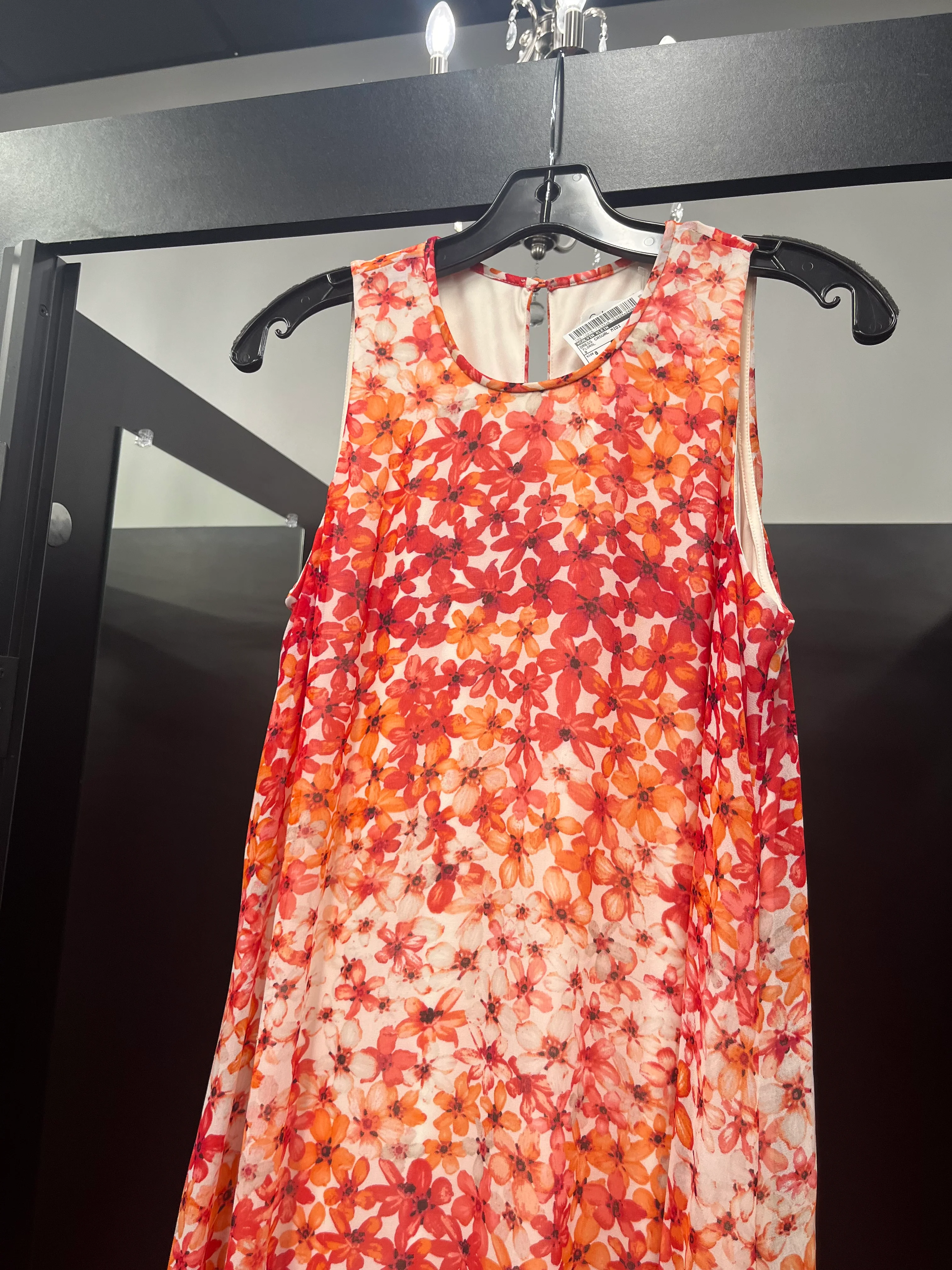 Dress Casual Midi By Calvin Klein In Floral, Size: 4 - Image 3