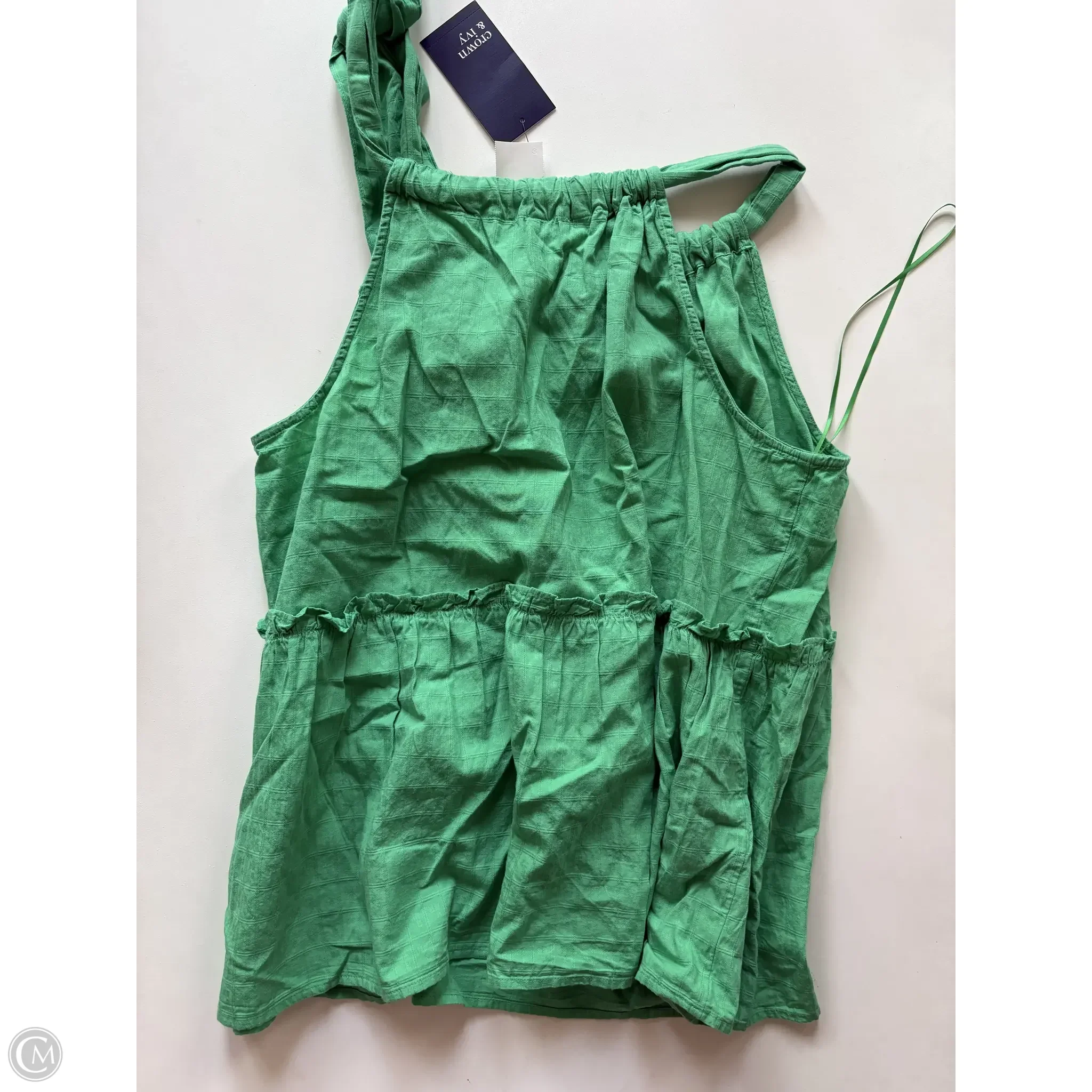 Blouse Sleeveless By Crown And Ivy In Green, Size: Xl - Image 2